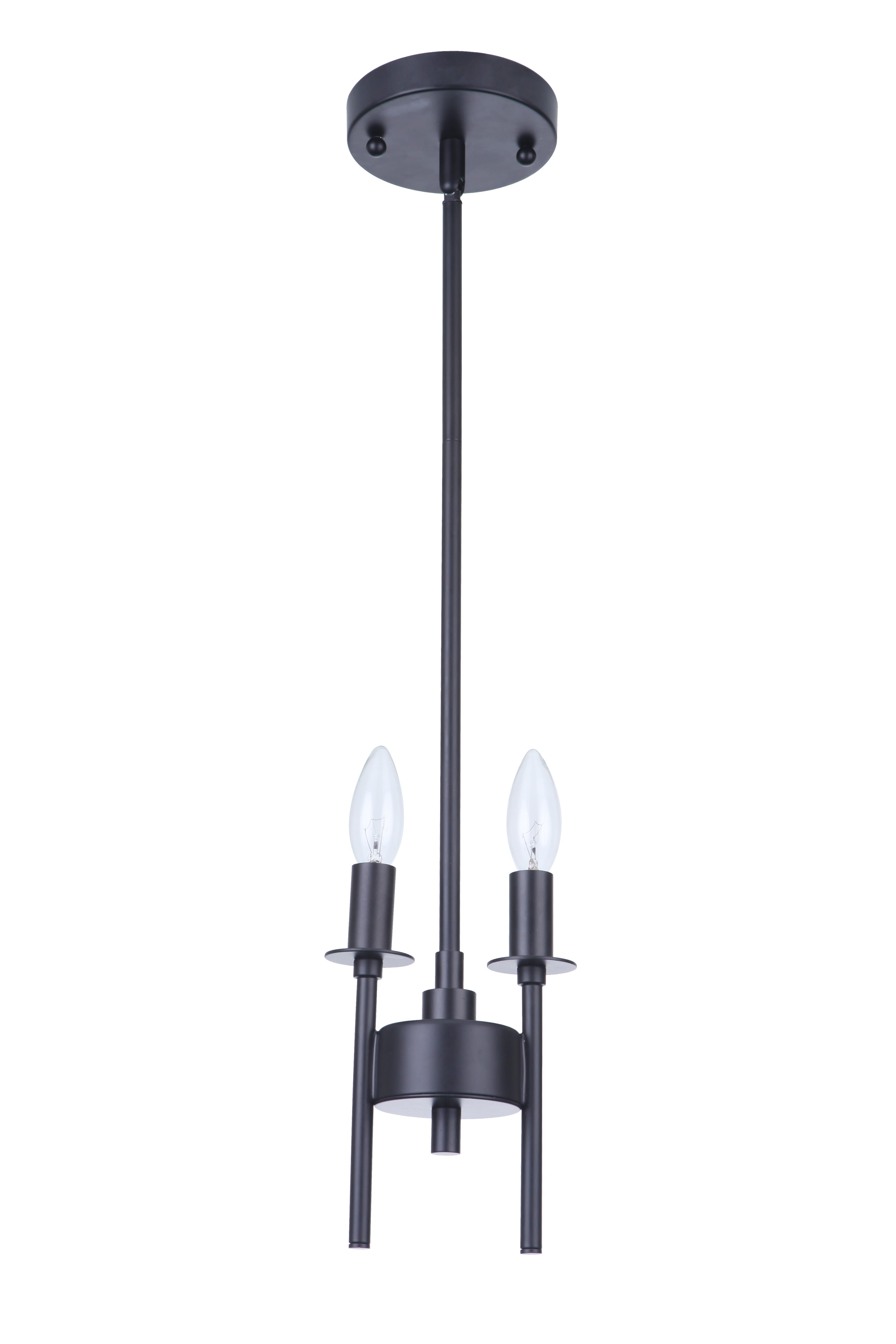 Larrson 2-Light Mini Pendant in Flat Black