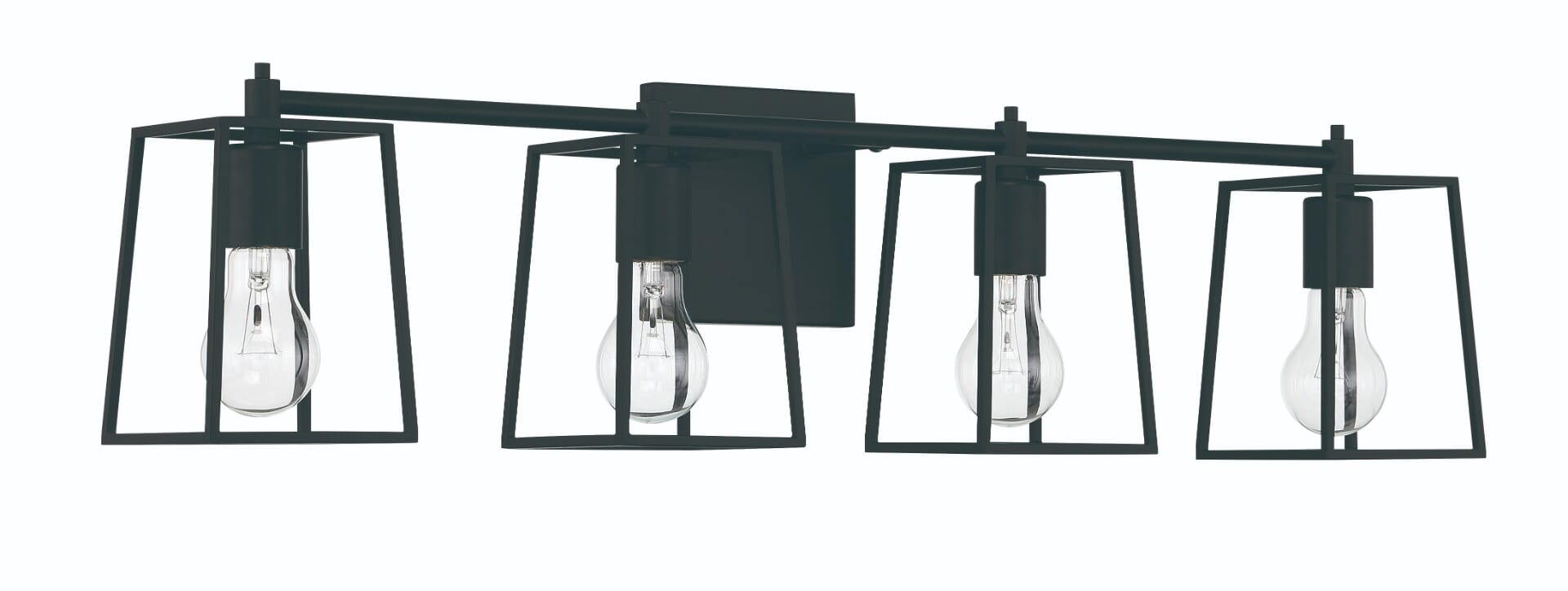 Dunn 4-Light Bathroom Vanity Light in Flat Black