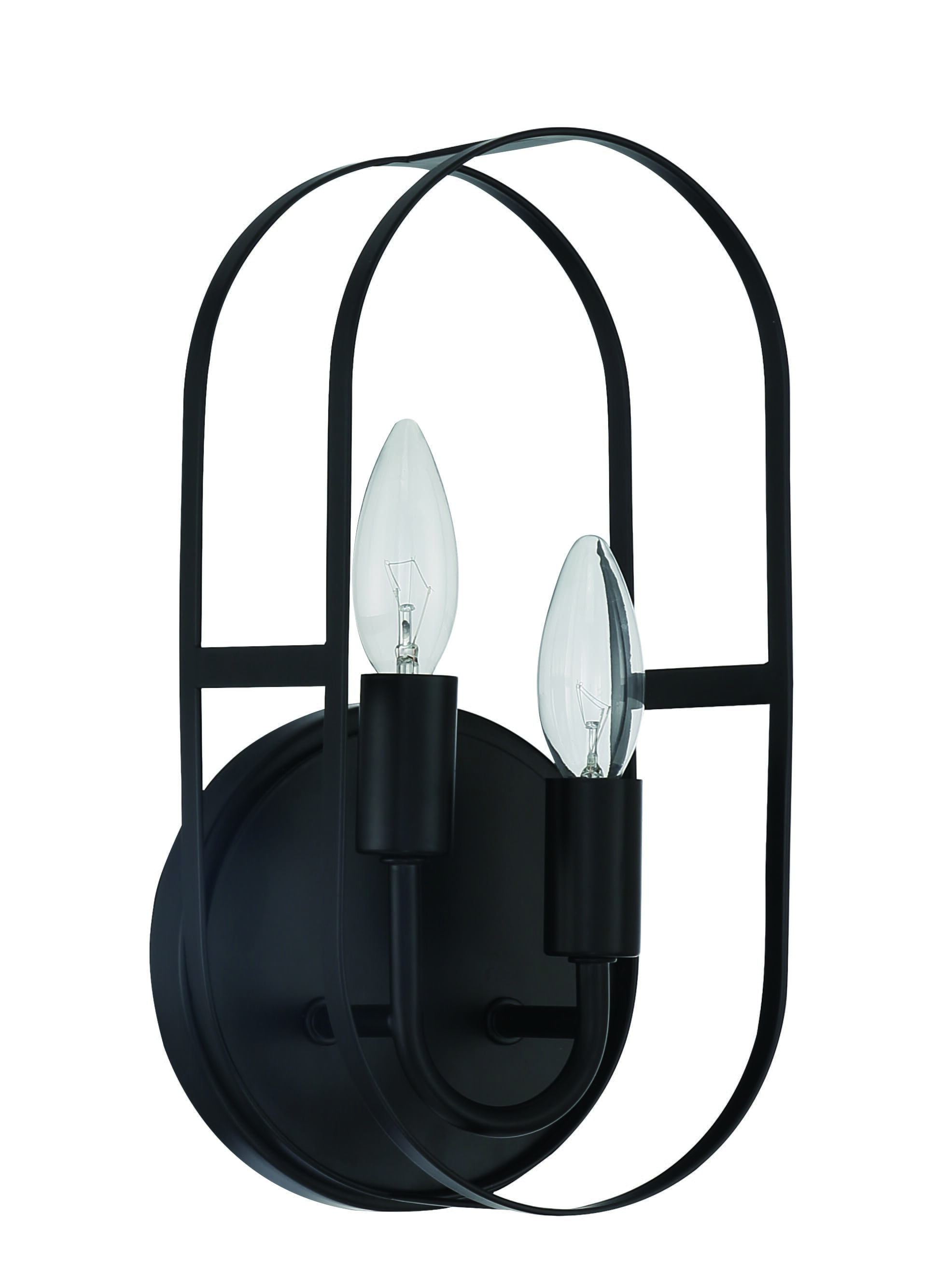Mindful 2-Light Wall Sconce in Flat Black