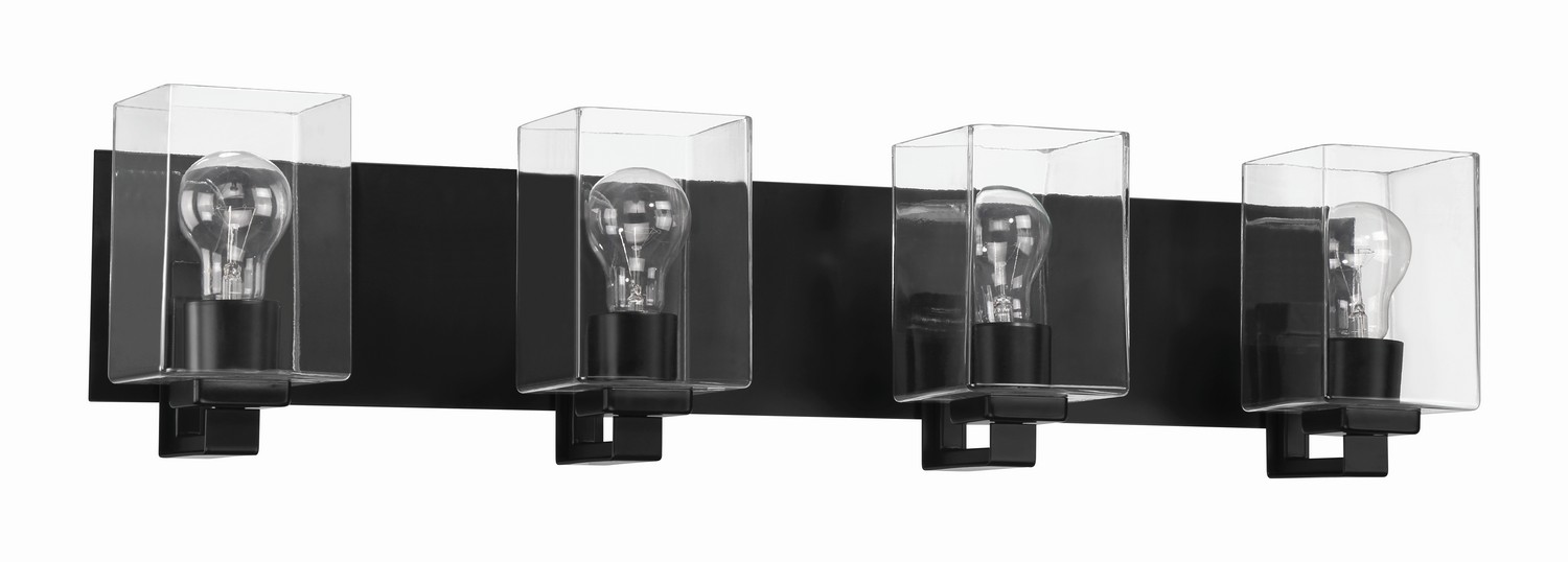 McClane 4-Light Bathroom Vanity Light in Flat Black