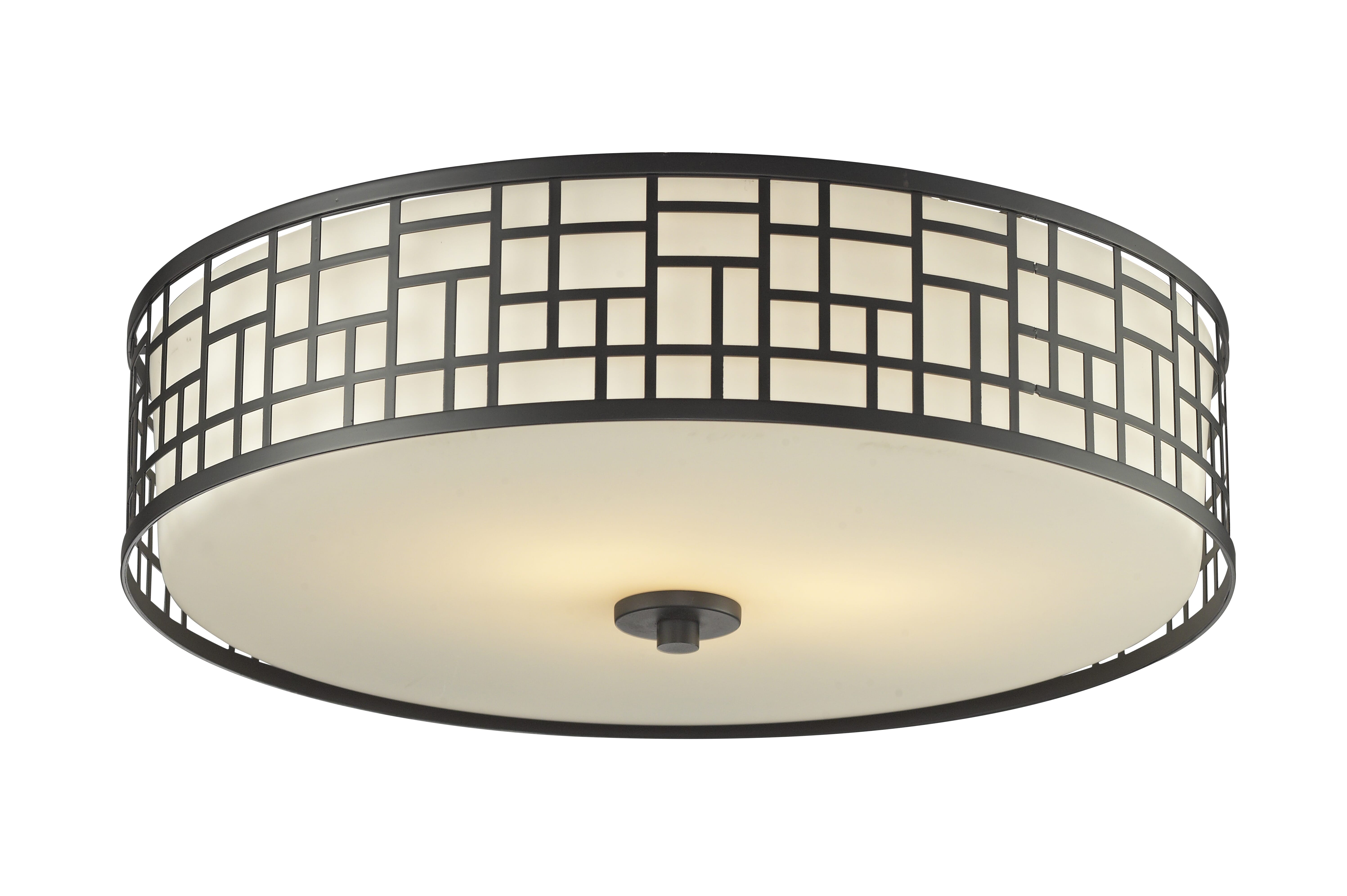 Elea 3-Light Flush Mount Ceiling Light In Bronze