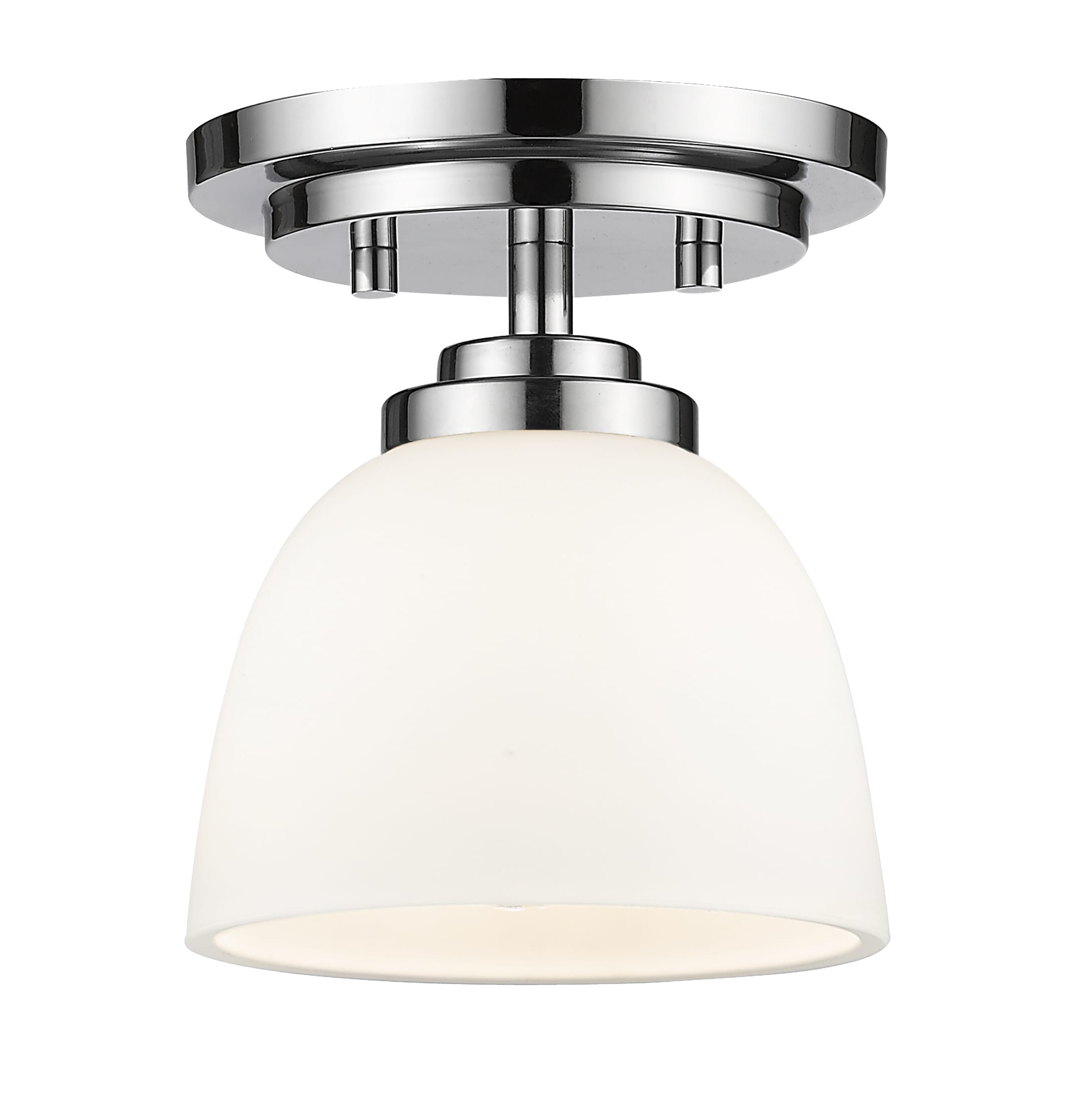 Ashton 1-Light Flush Mount Ceiling Light In Chrome