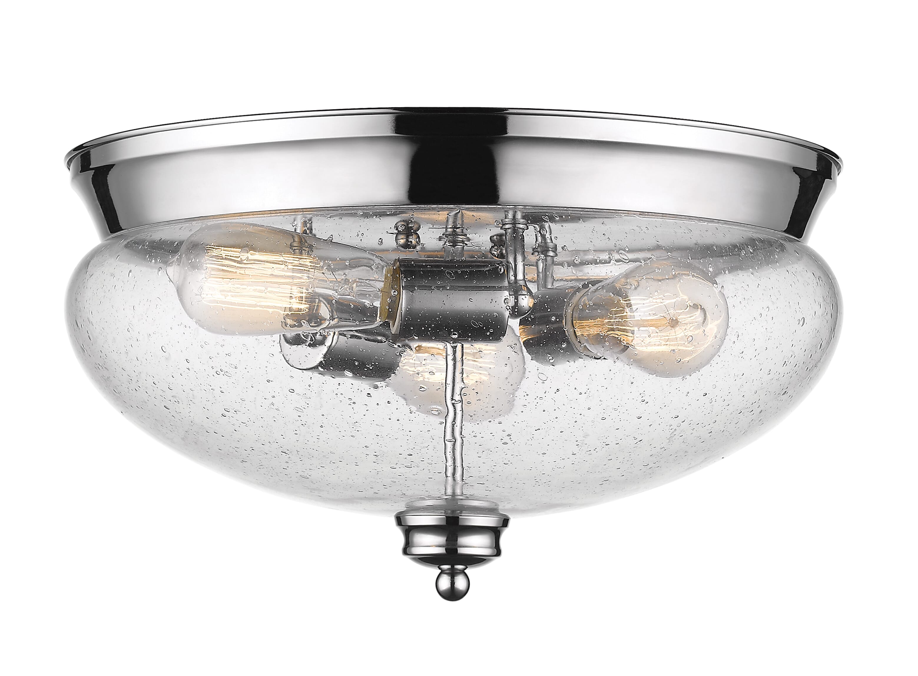 Amon 3-Light Flush Mount Ceiling Light In Chrome