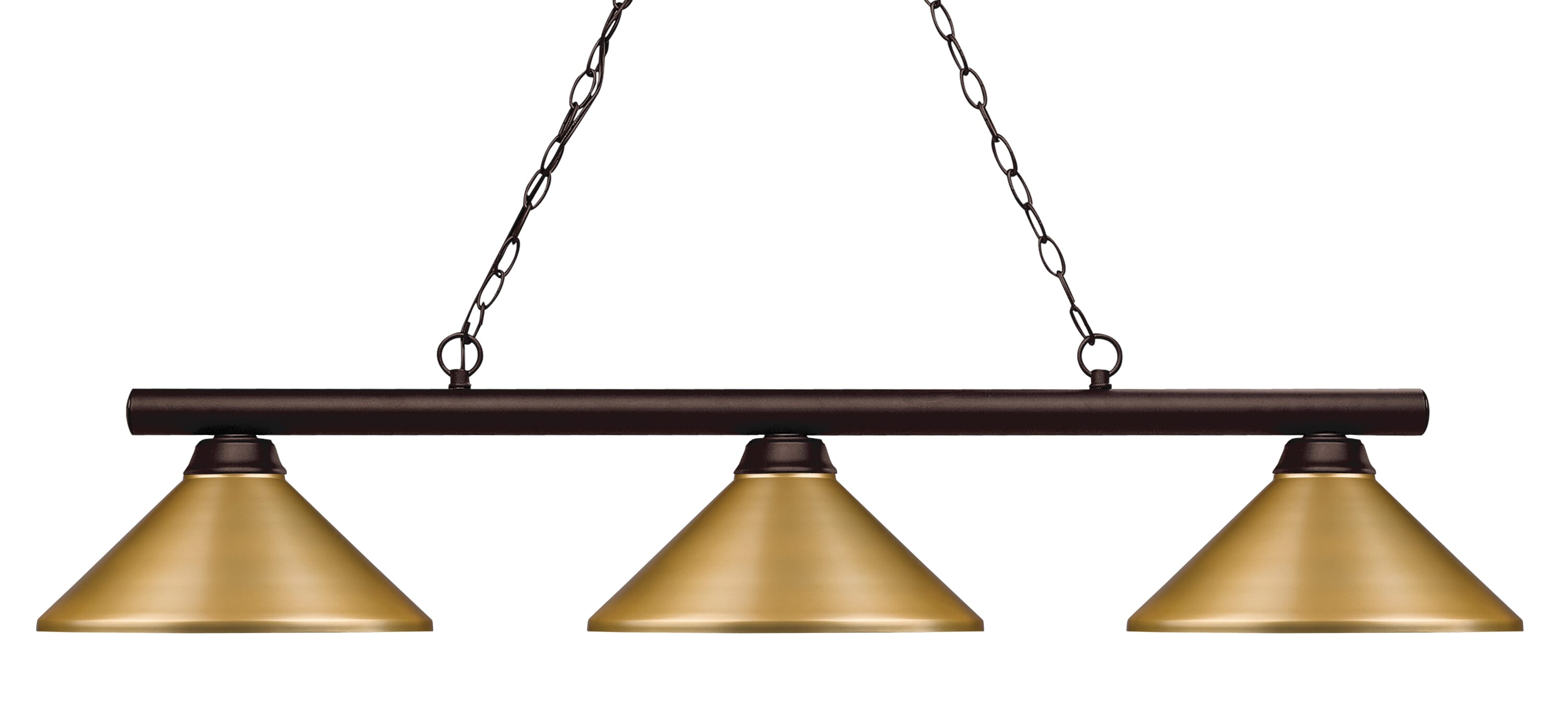 Shooter 3-Light Linear Pendant Light In Bronze