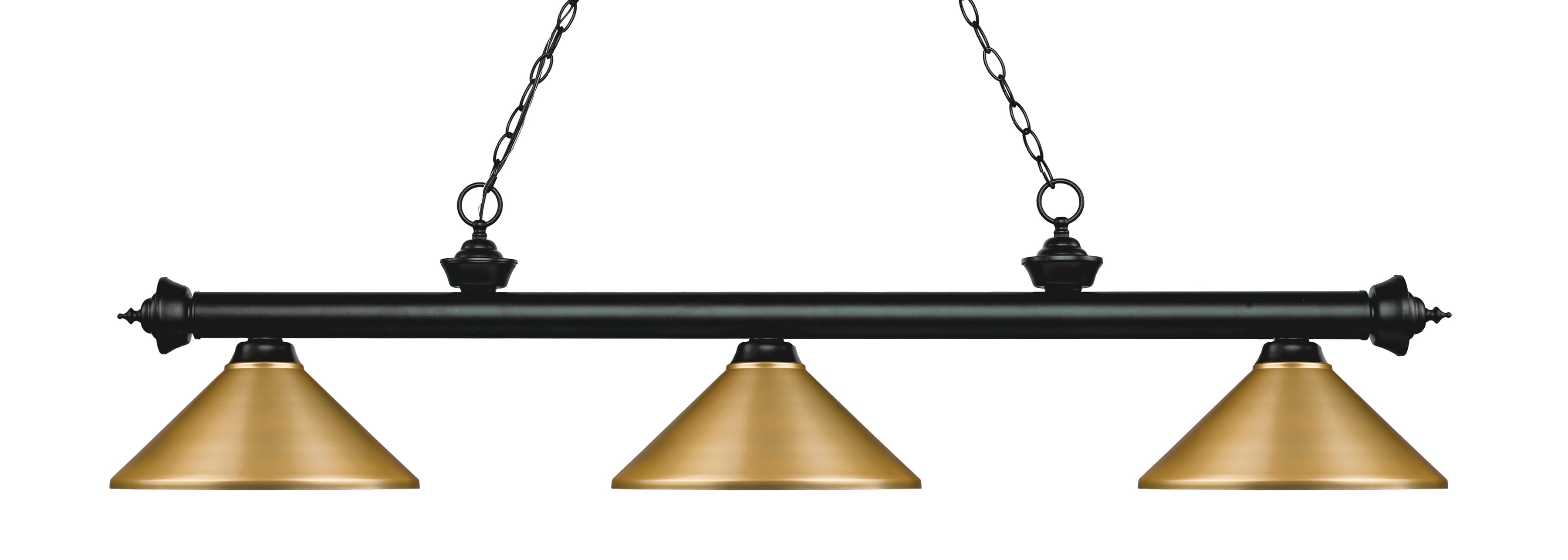 Riviera 3-Light Linear Pendant Light In Matte Black