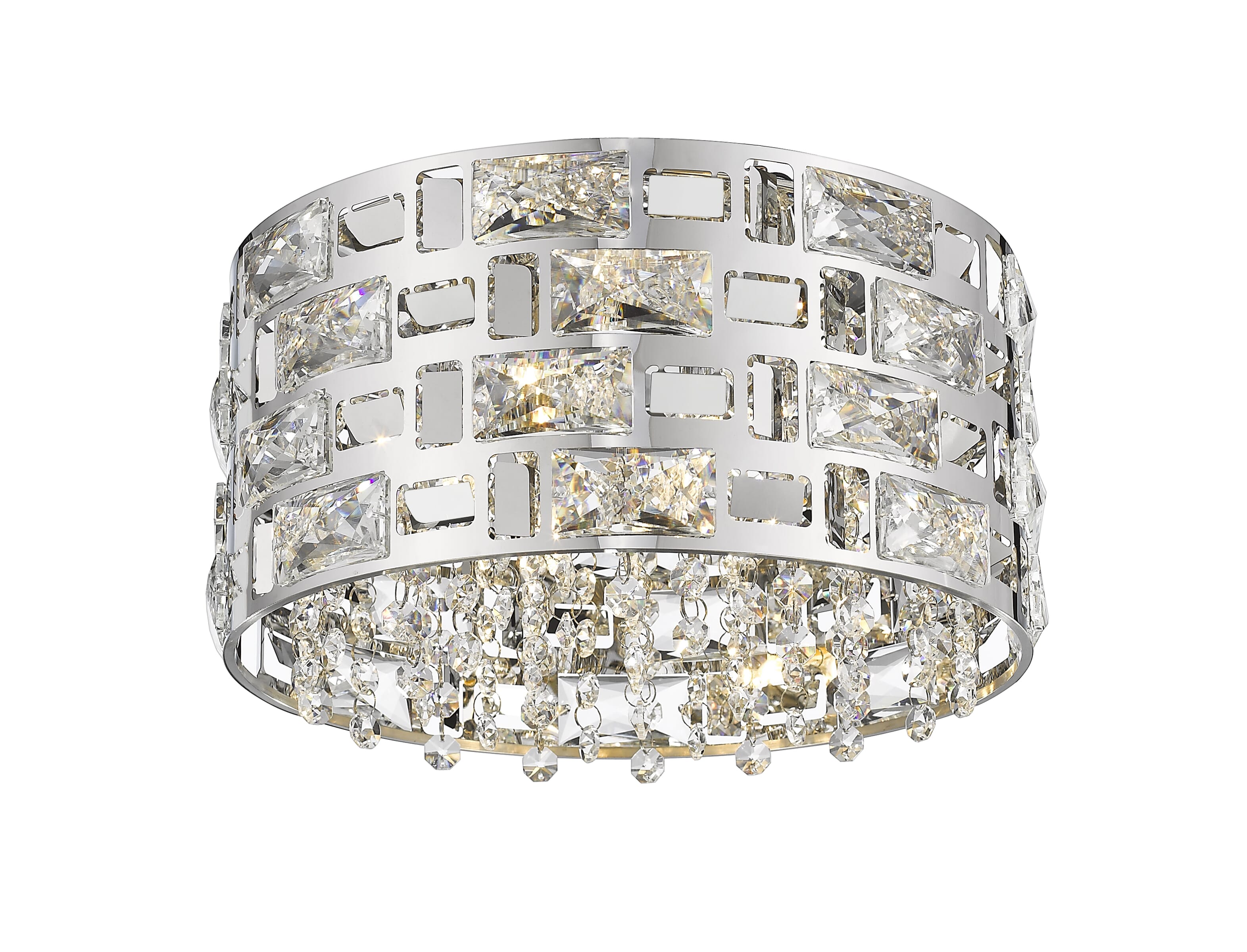 Aludra 4-Light Flush Mount Ceiling Light In Chrome