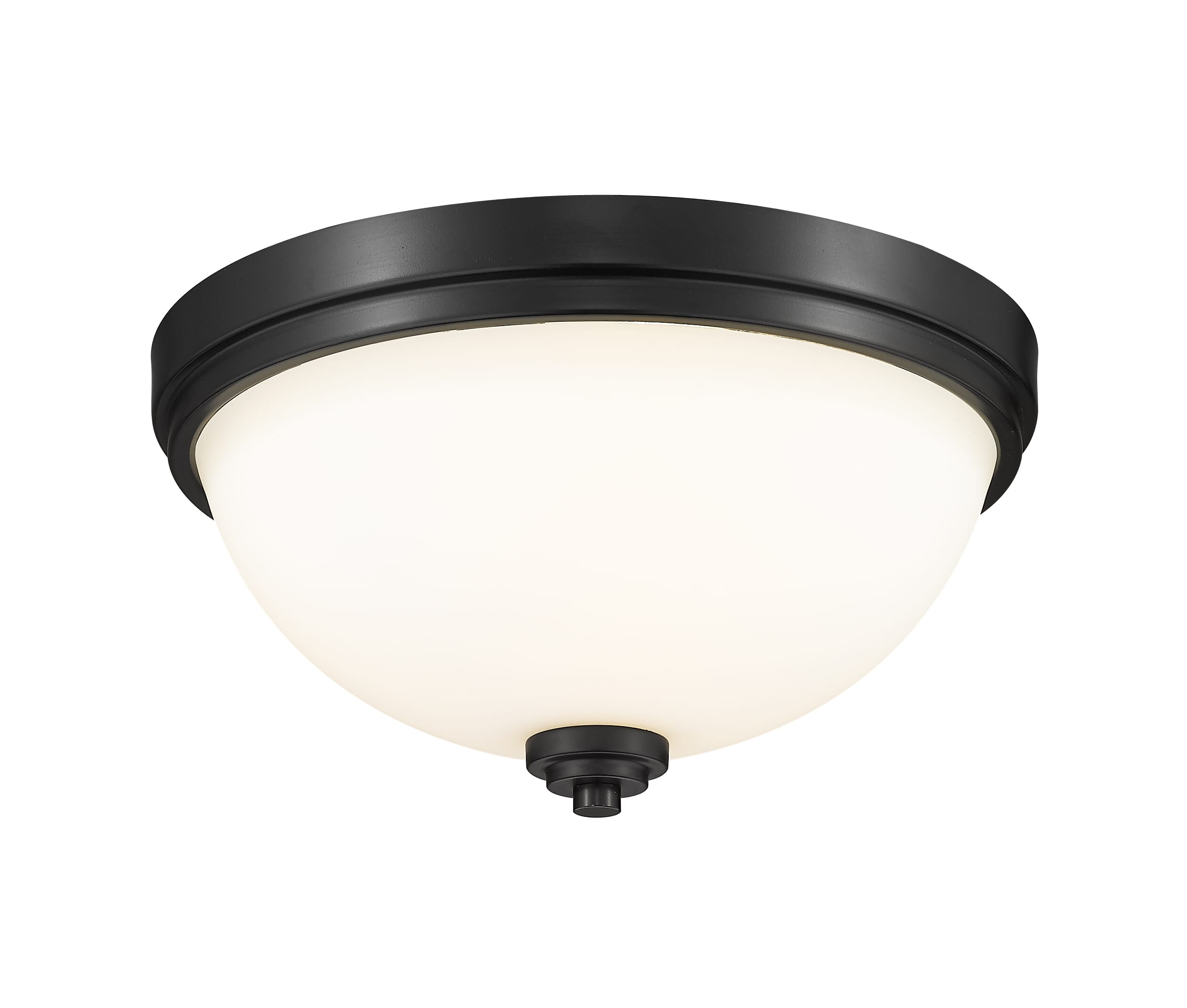 Ashton 2-Light Flush Mount Ceiling Light In Matte Black