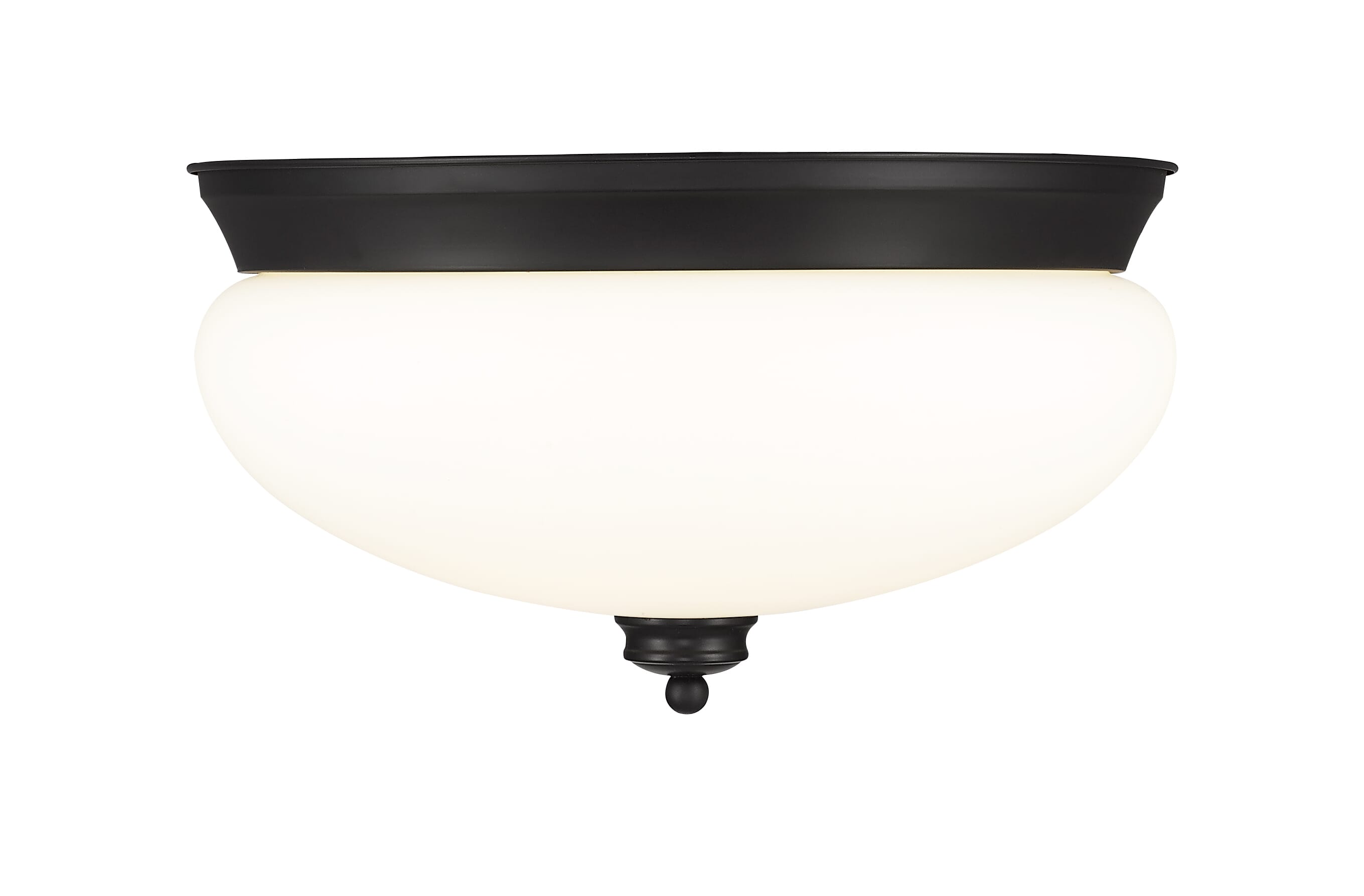 Amon 3-Light Flush Mount Ceiling Light In Matte Black