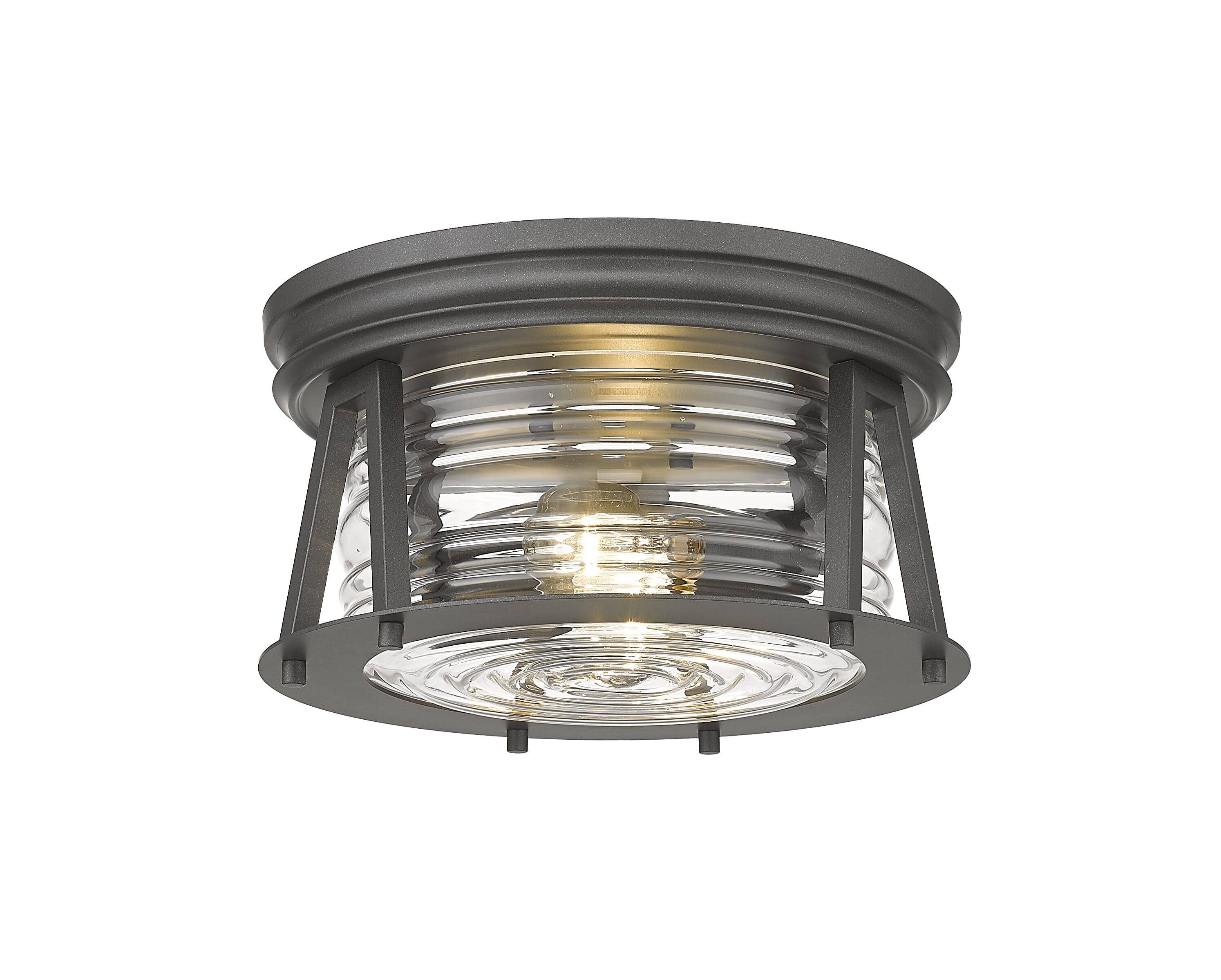 Cape Harbor 2-Light Flush Mount Ceiling Light In Bronze