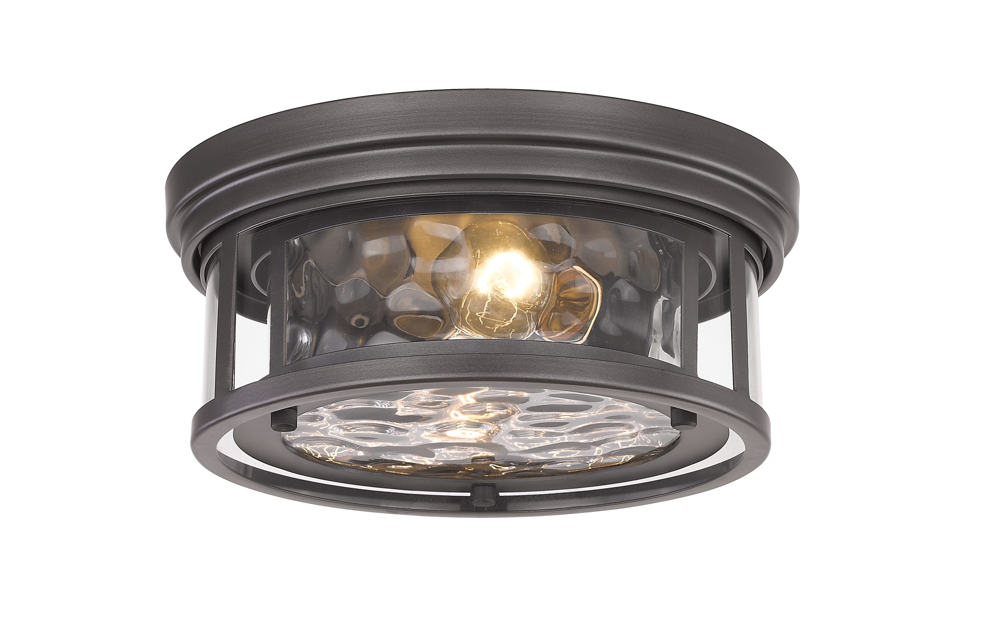 Clarion 2-Light Flush Mount Ceiling Light In Bronze