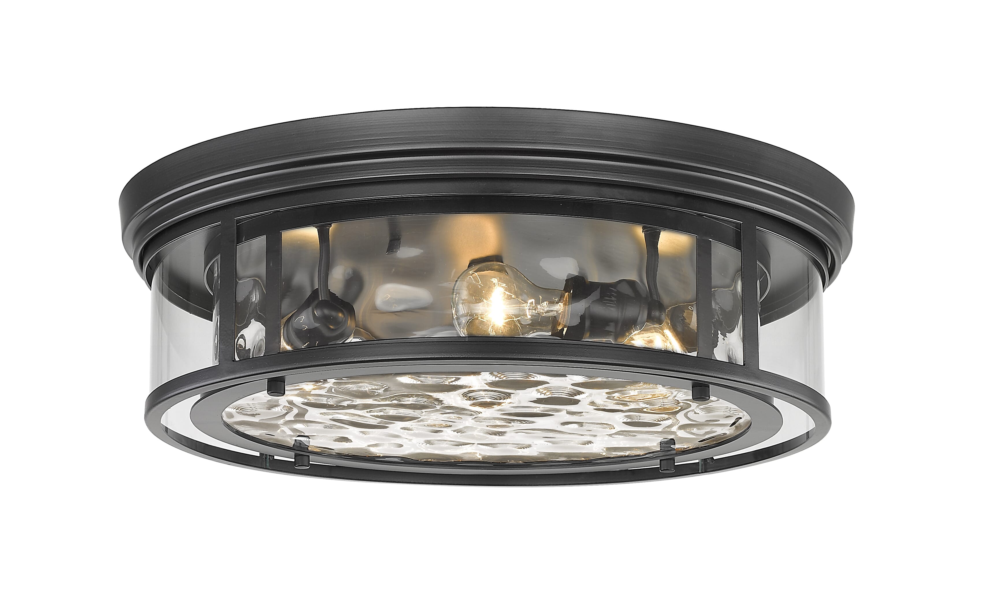 Clarion 4-Light Flush Mount Ceiling Light In Matte Black