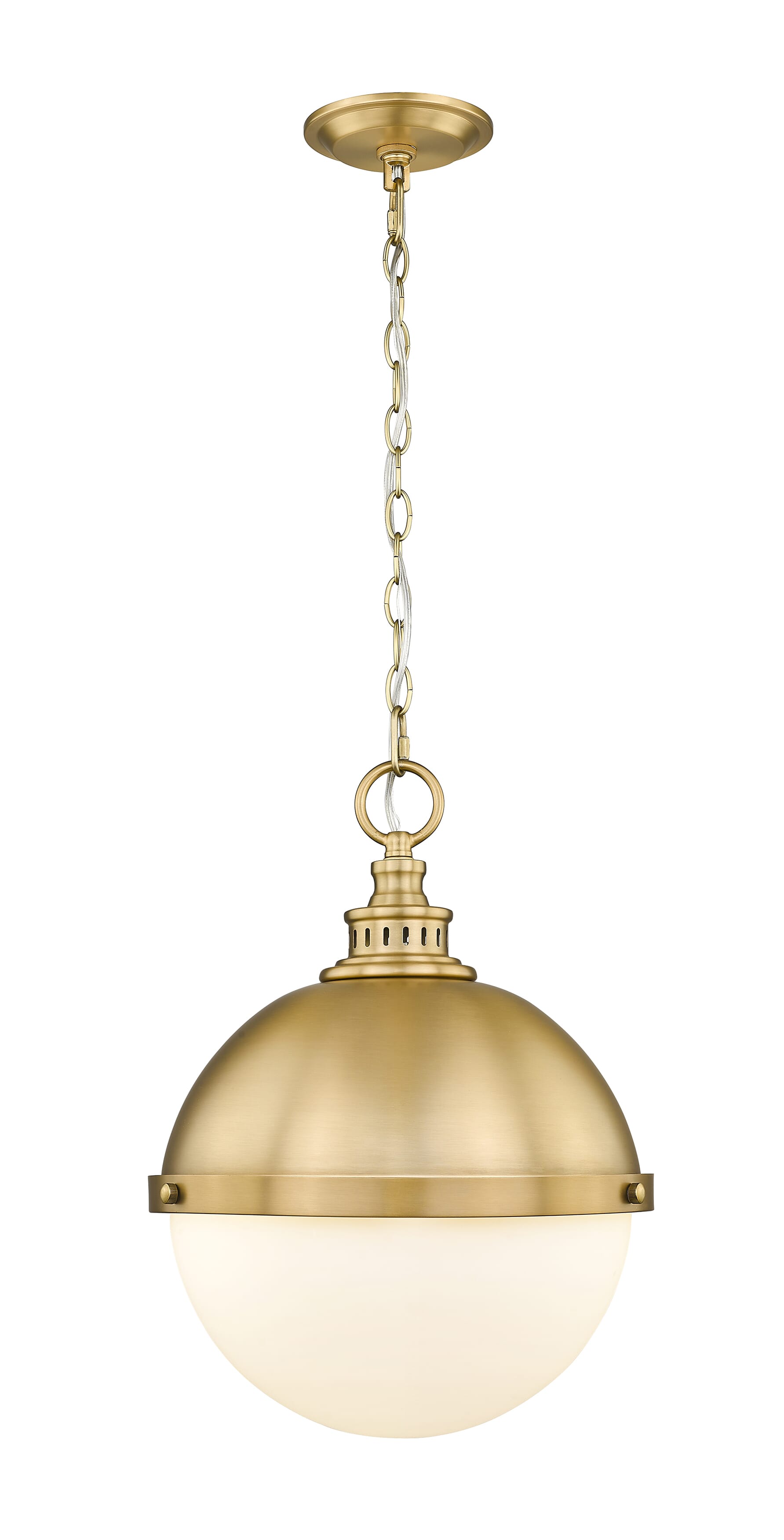 Peyton 2-Light Pendant Light In Classic Brass