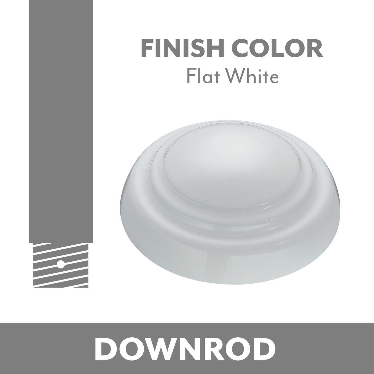 Minka-Aire 24'' Ceiling Fan Downrod in Flat White