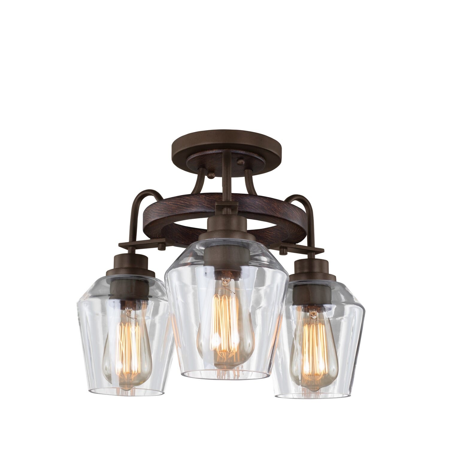 Allegheny 3-Light Ceiling Light in Brownstone