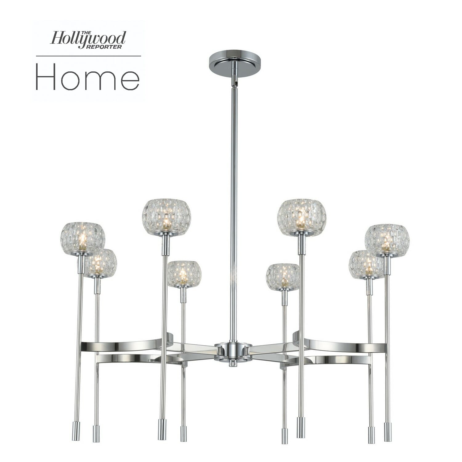 Mae 8-Light Chandelier in Chrome