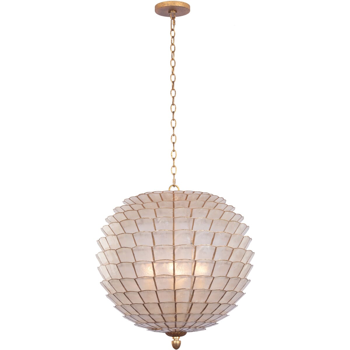 Samal 4-Light Pendant Light in Oxidized Gold Leaf