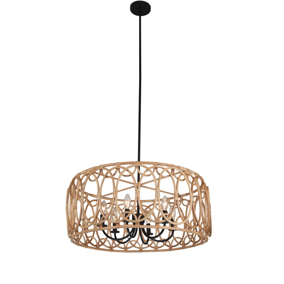 Tablas 6-Light Pendant Light in Matte Black