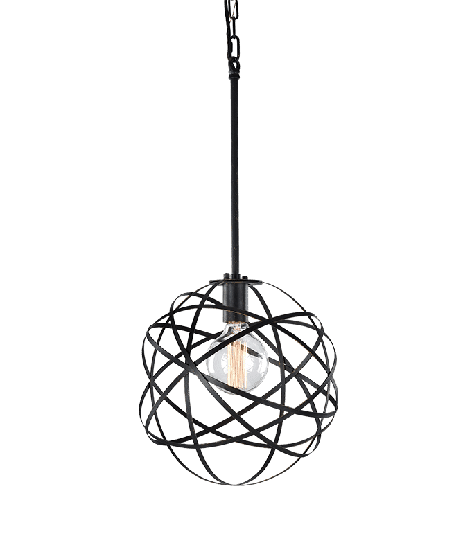 Atom 1-Light Pendant Light In Black