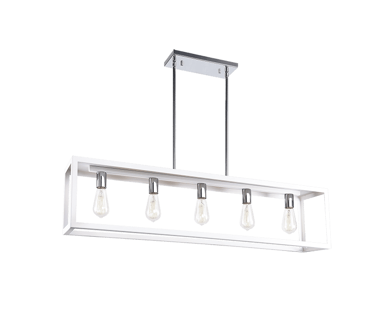 Flare 5-Light Chandelier In White
