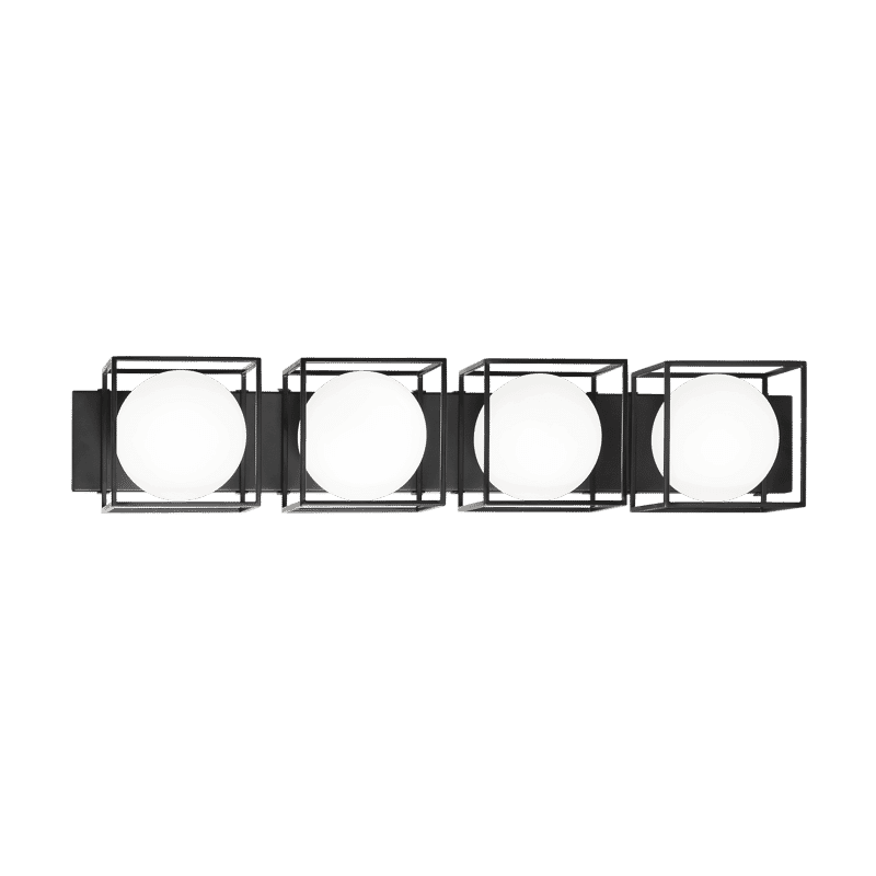 Matteo Squircle 4-Light Wall Sconce In Black