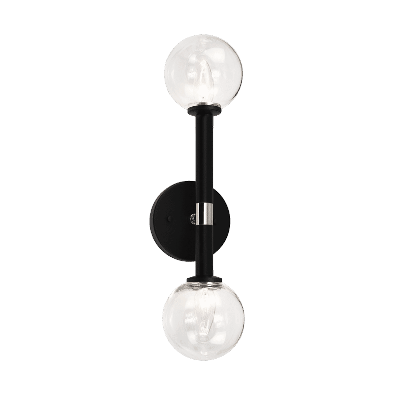 Matteo Stellar 2-Light Wall Sconce In Black