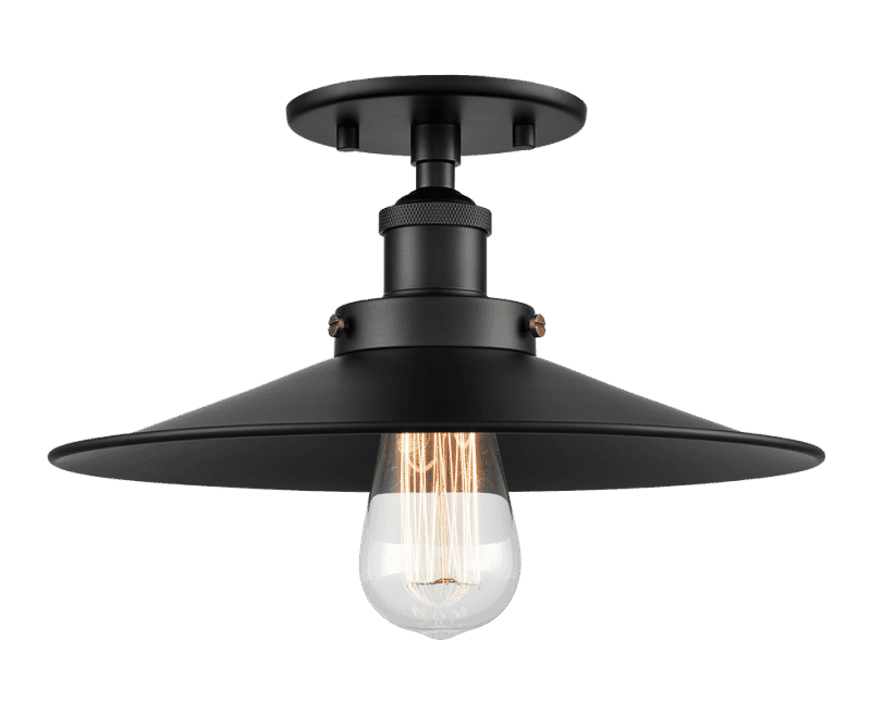 Matteo Bulstrode'S Workshop 1-Light Ceiling Light In Black