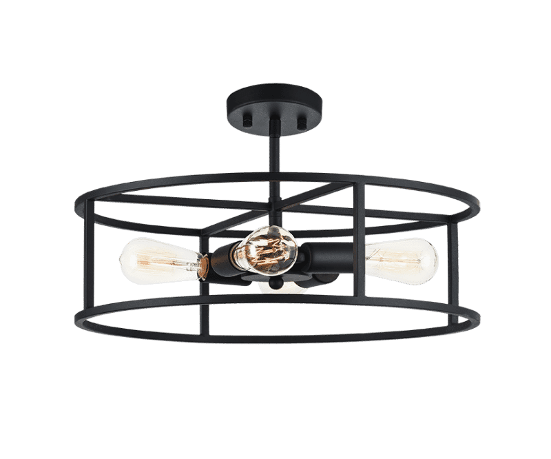 Matteo Candid 4-Light Ceiling Light In Rusty Black