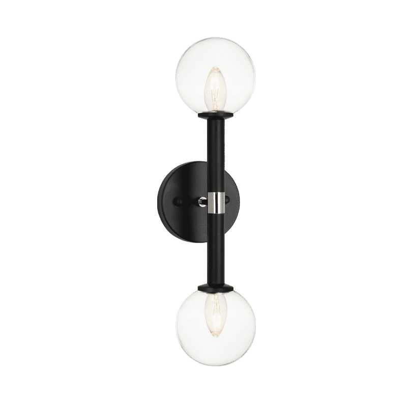 Matteo Stellar 2-Light Wall Sconce In Black
