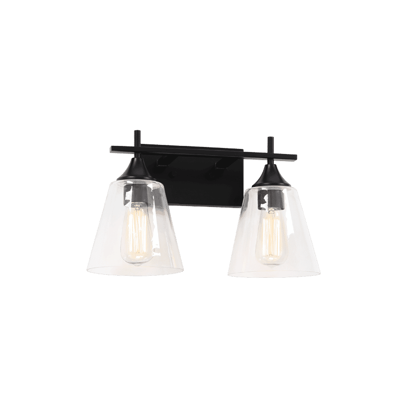 Matteo Hollis 2-Light Wall Sconce In Black