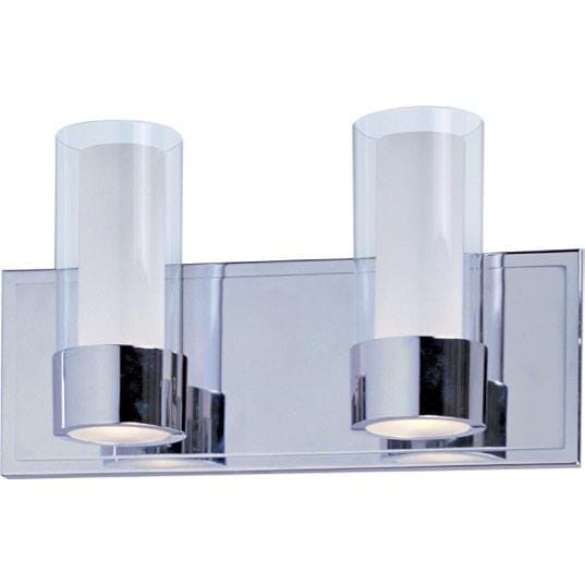 Silo 2-Light Bathroom Vanity Light in Polished Chrome