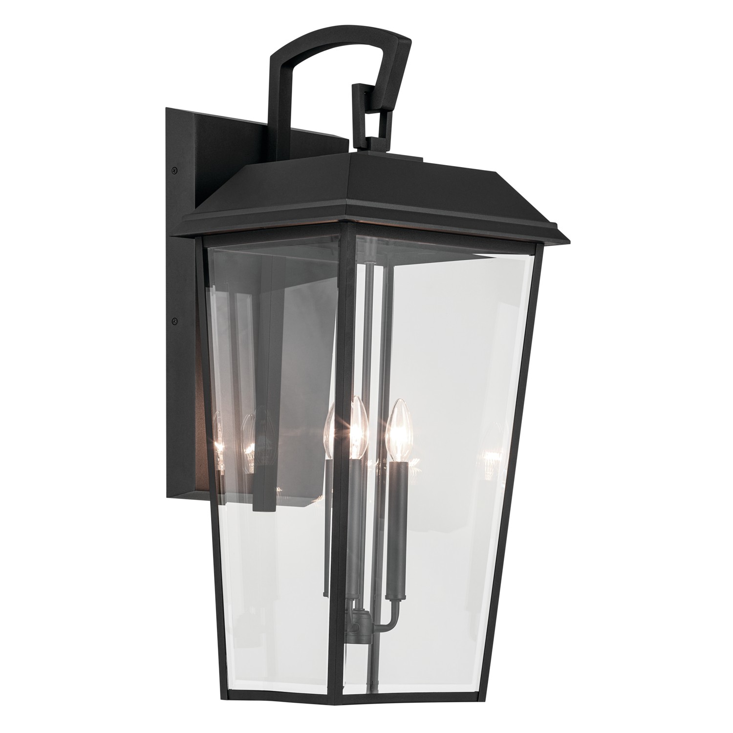 Mathus 3-Light Outdoor Wall Mount in Black Textured