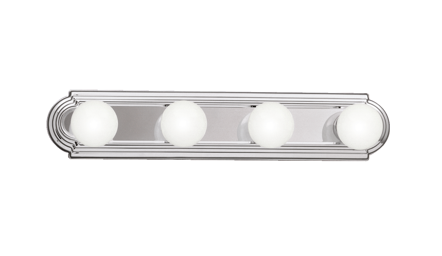 4-Light Linear Bathroom Vanity Light in Chrome