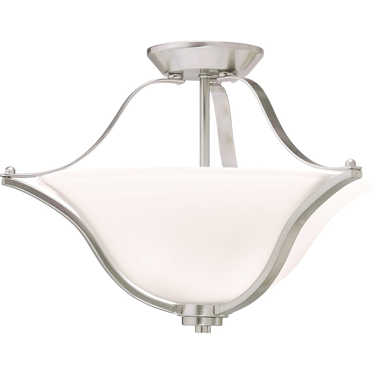 Langford 2-Light Transitional Ceiling Light in Brushed Nickel