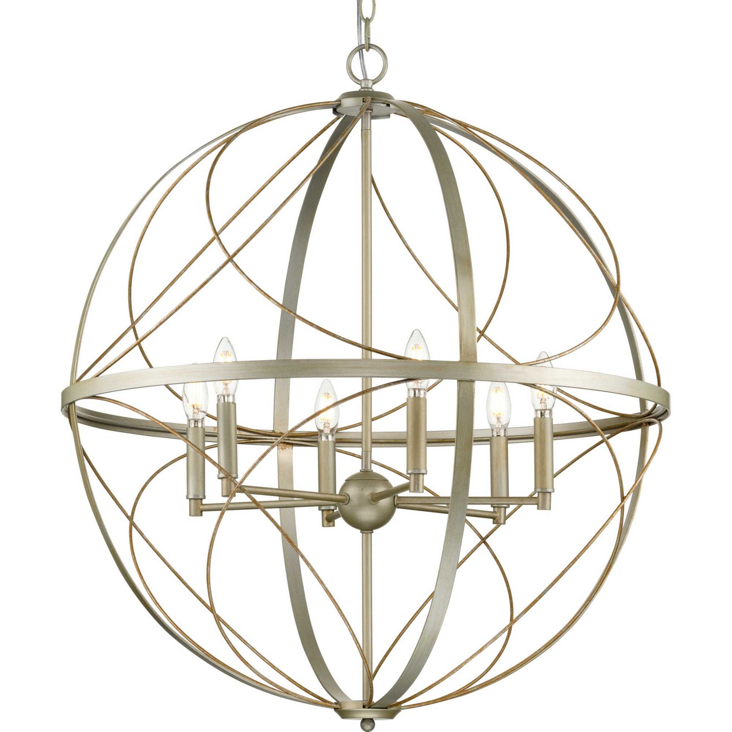 Brandywine 6-Light Pendant in Silver Ridge