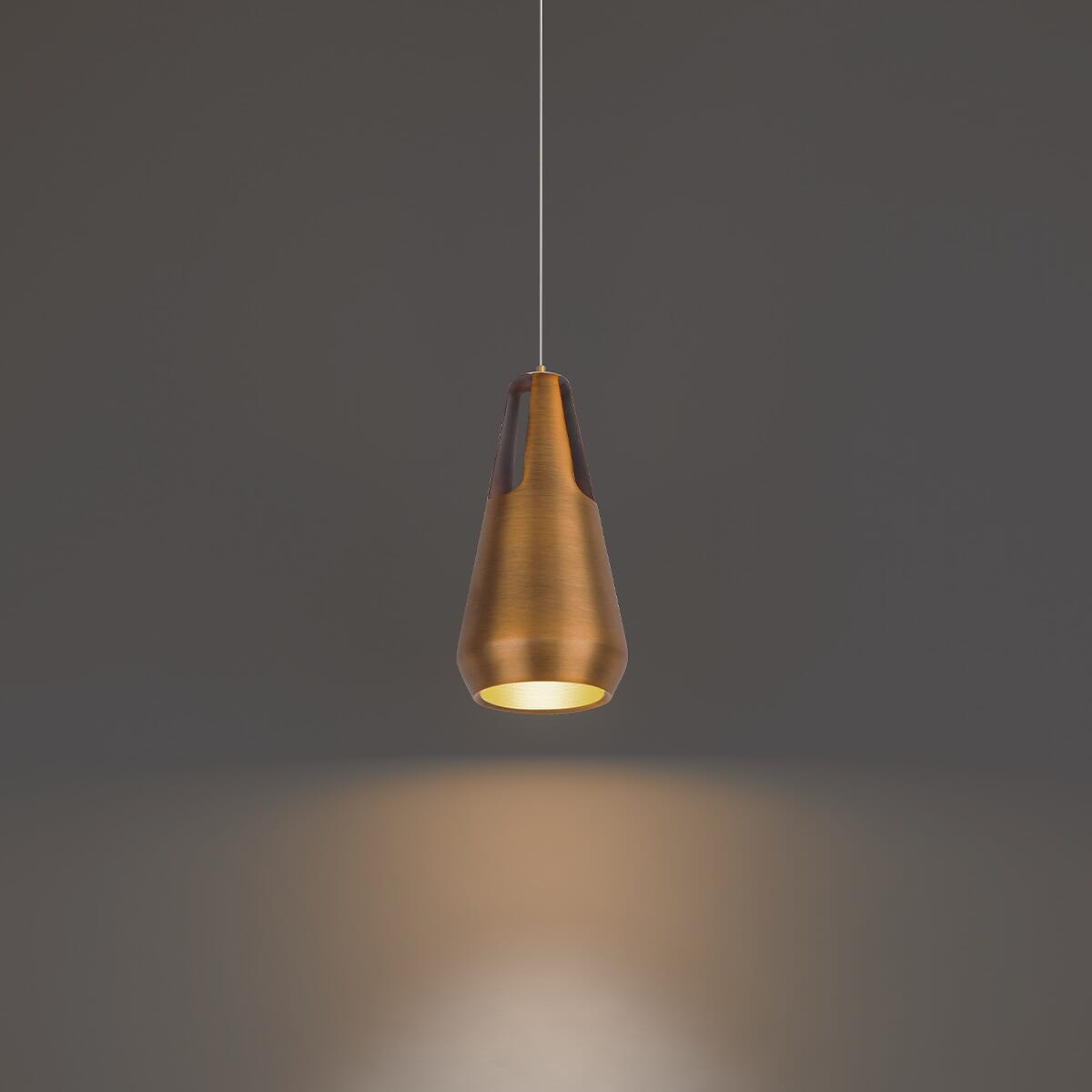 Modern Forms Ingot Pendant Light in Aged Brass