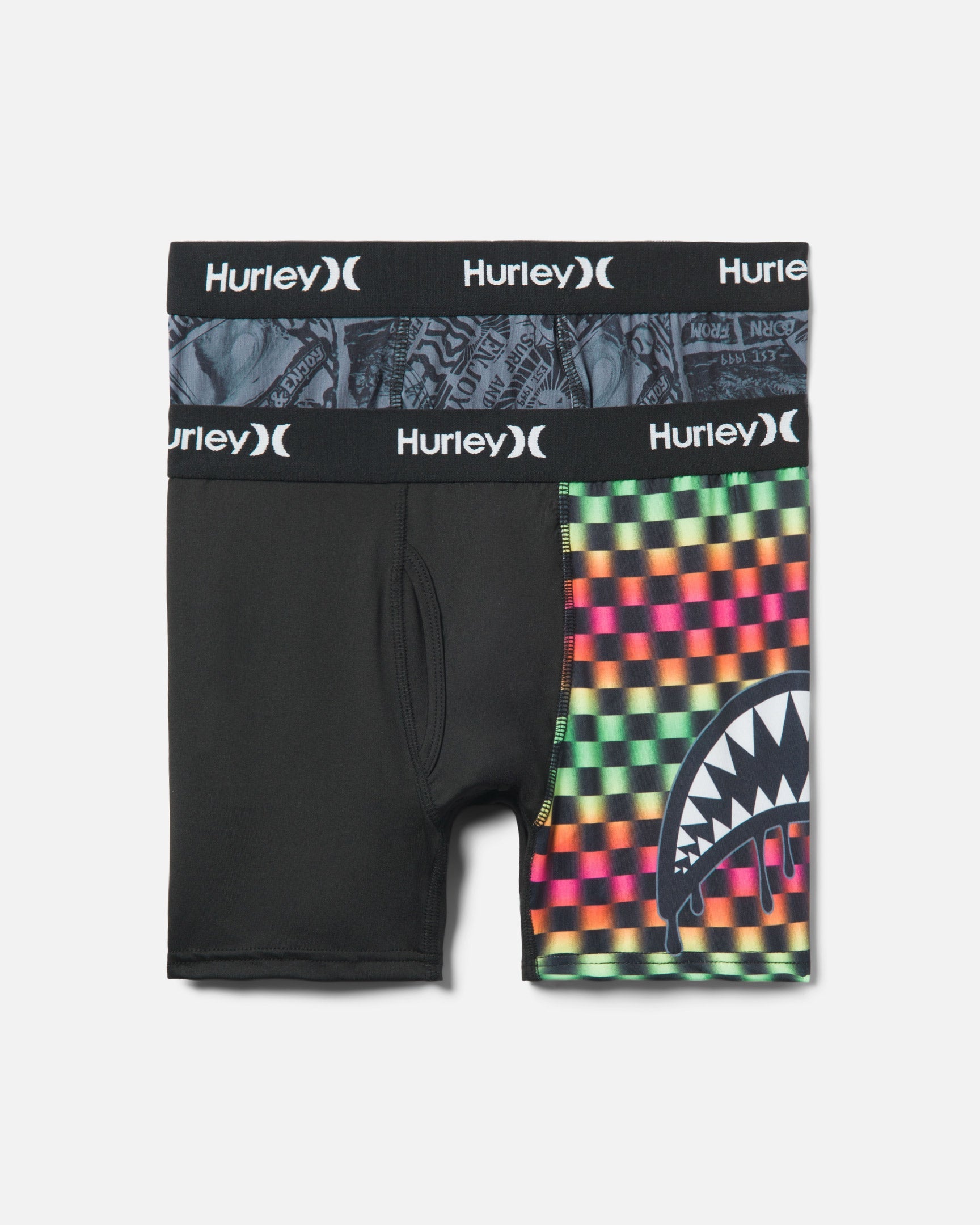 Boys' Shark Bite Boxer Briefs 2 Pack in Multi, Size Medium