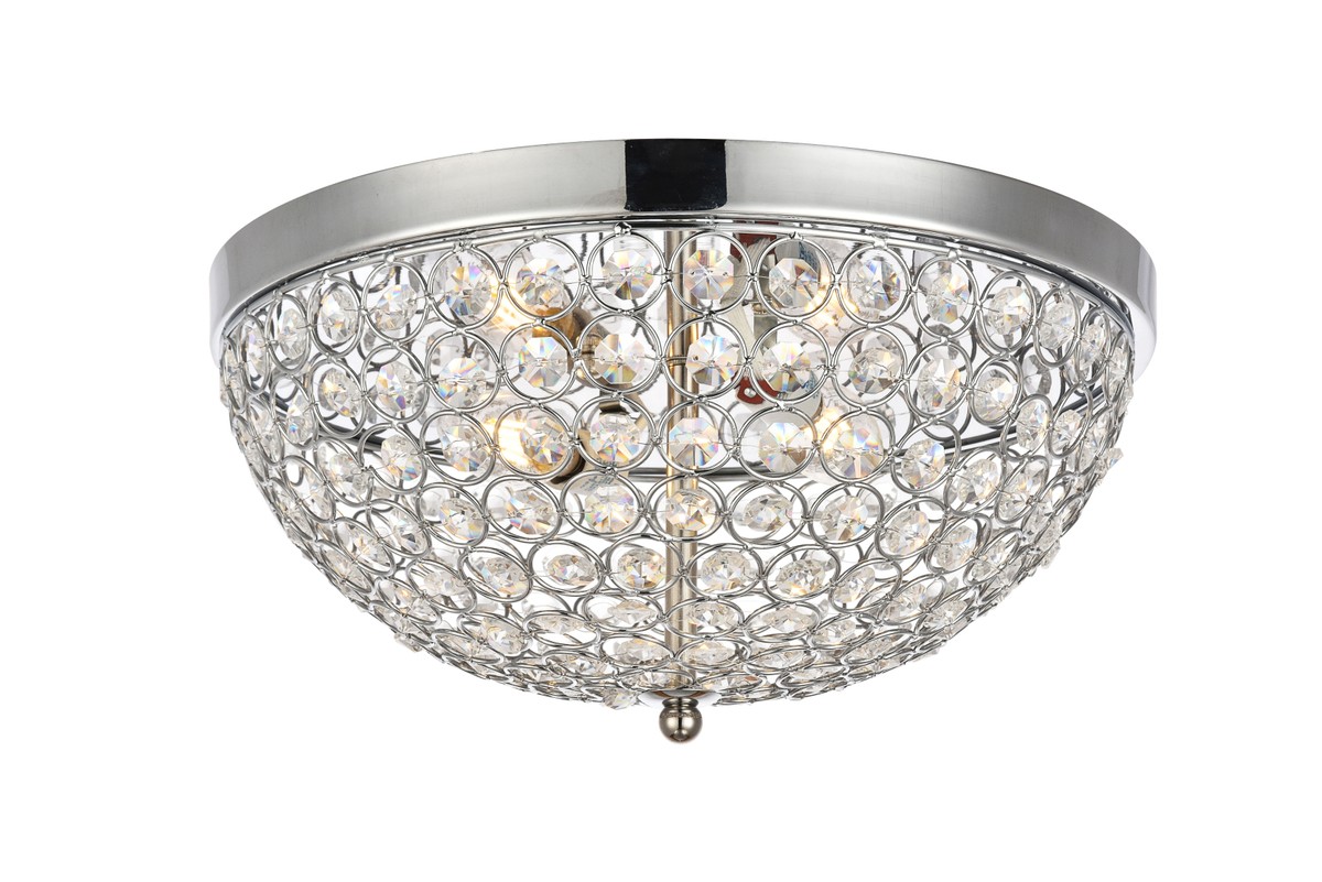 Taye 3-Light Flush Mount in Chrome