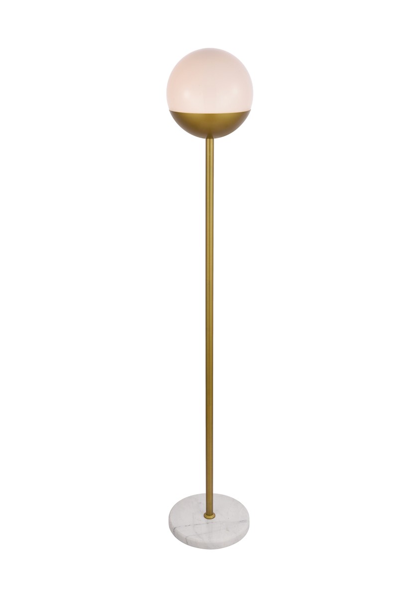 Eclipse 1-Light Floor Lamp in Brass