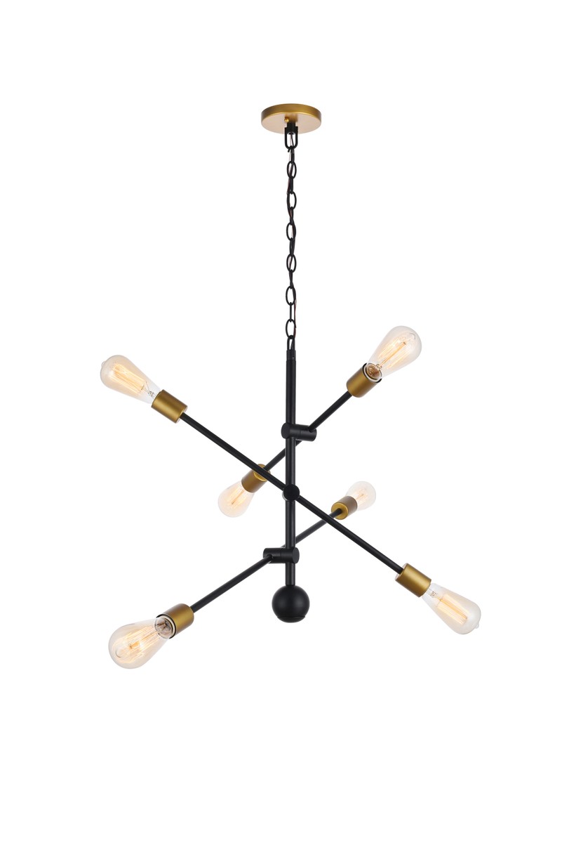 Axel 6-Light Pendant in black