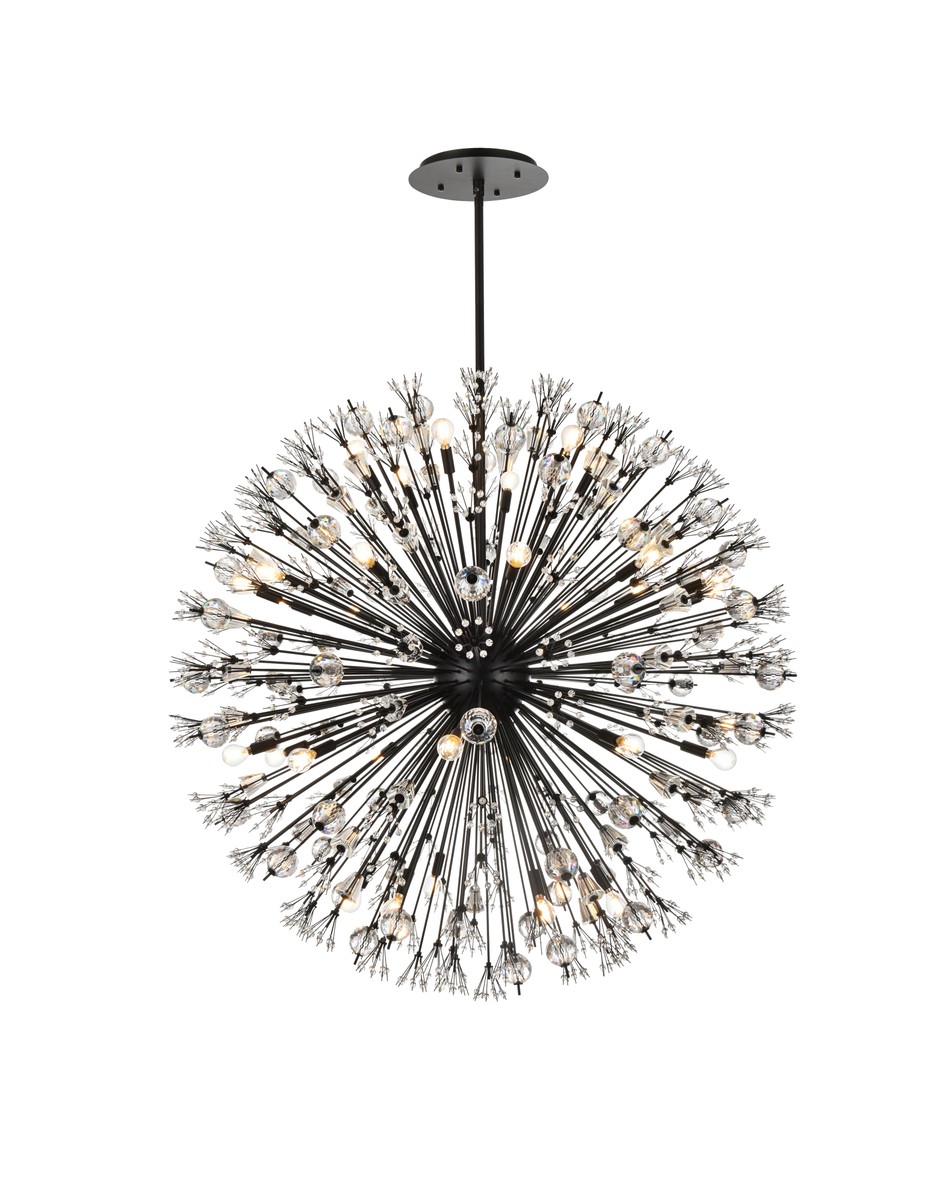 Vera 34-Light 3Pendant in Black