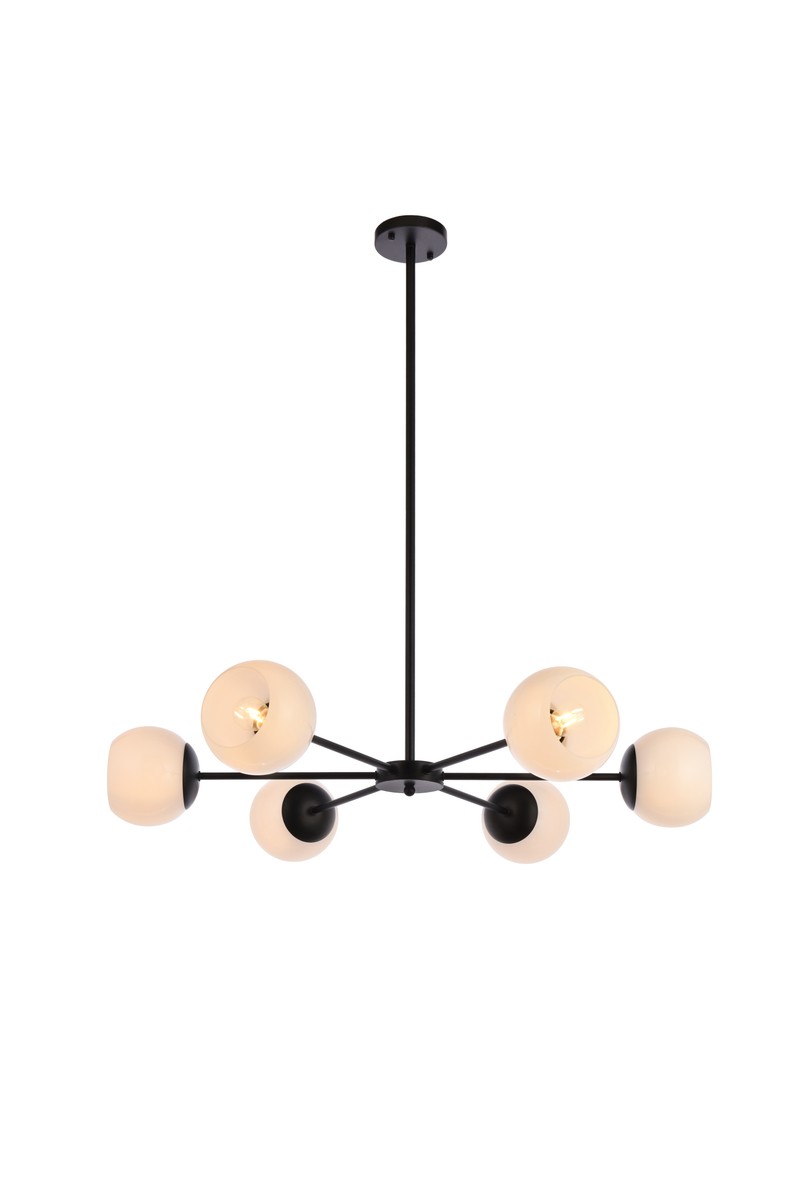 Briggs 6-Light Pendant in black