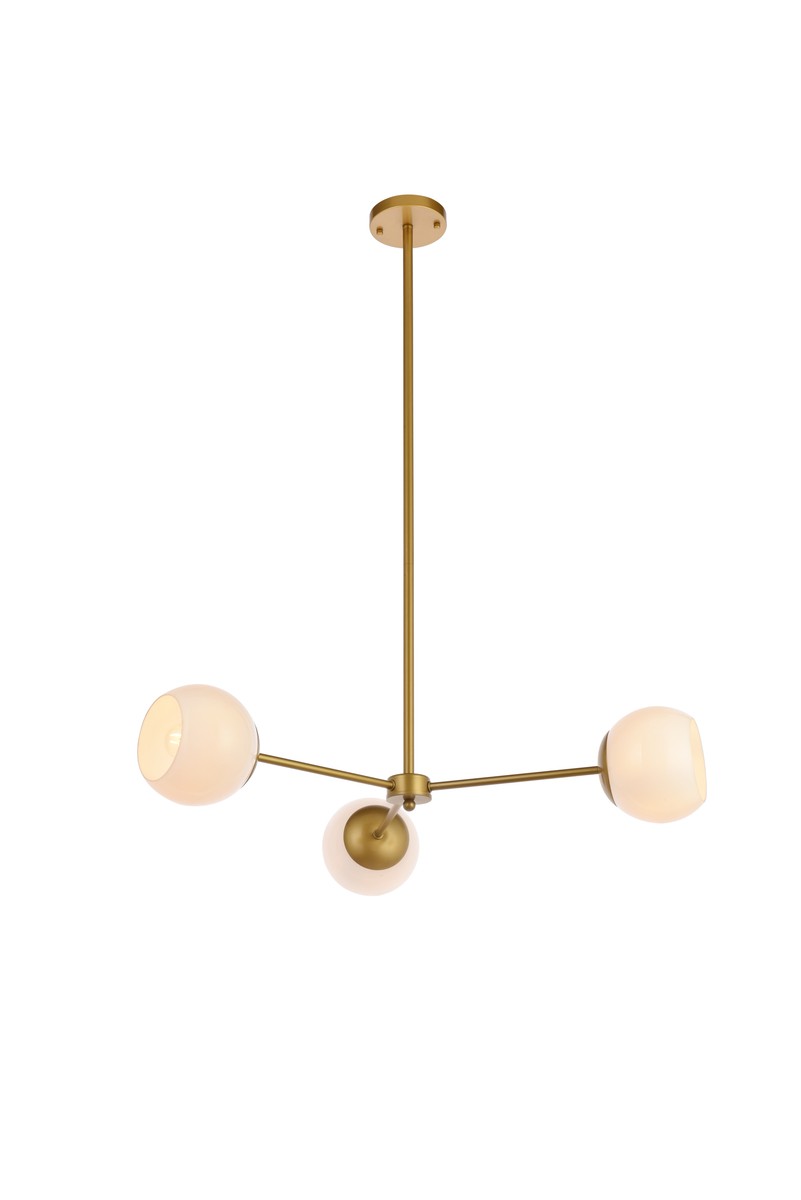 Briggs 3-Light Pendant in brass