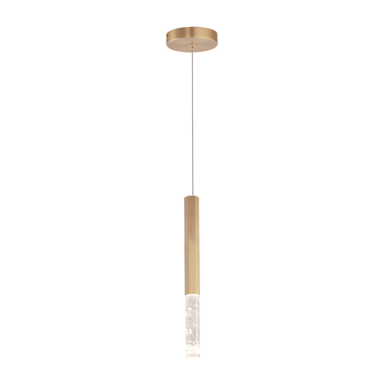 Diaphane 1-Light LED Pendant in Gold