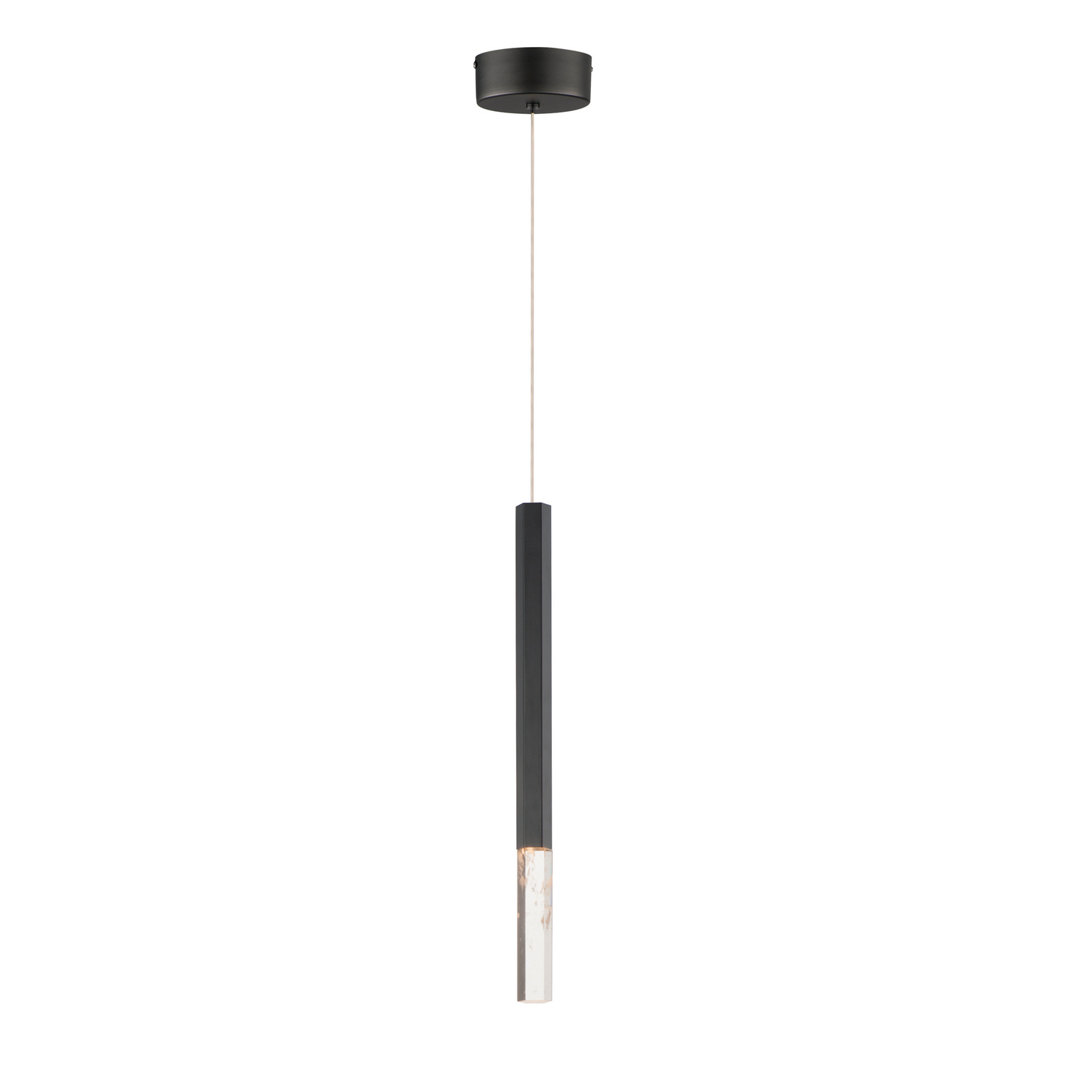 Diaphane 1-Light LED Pendant in Black