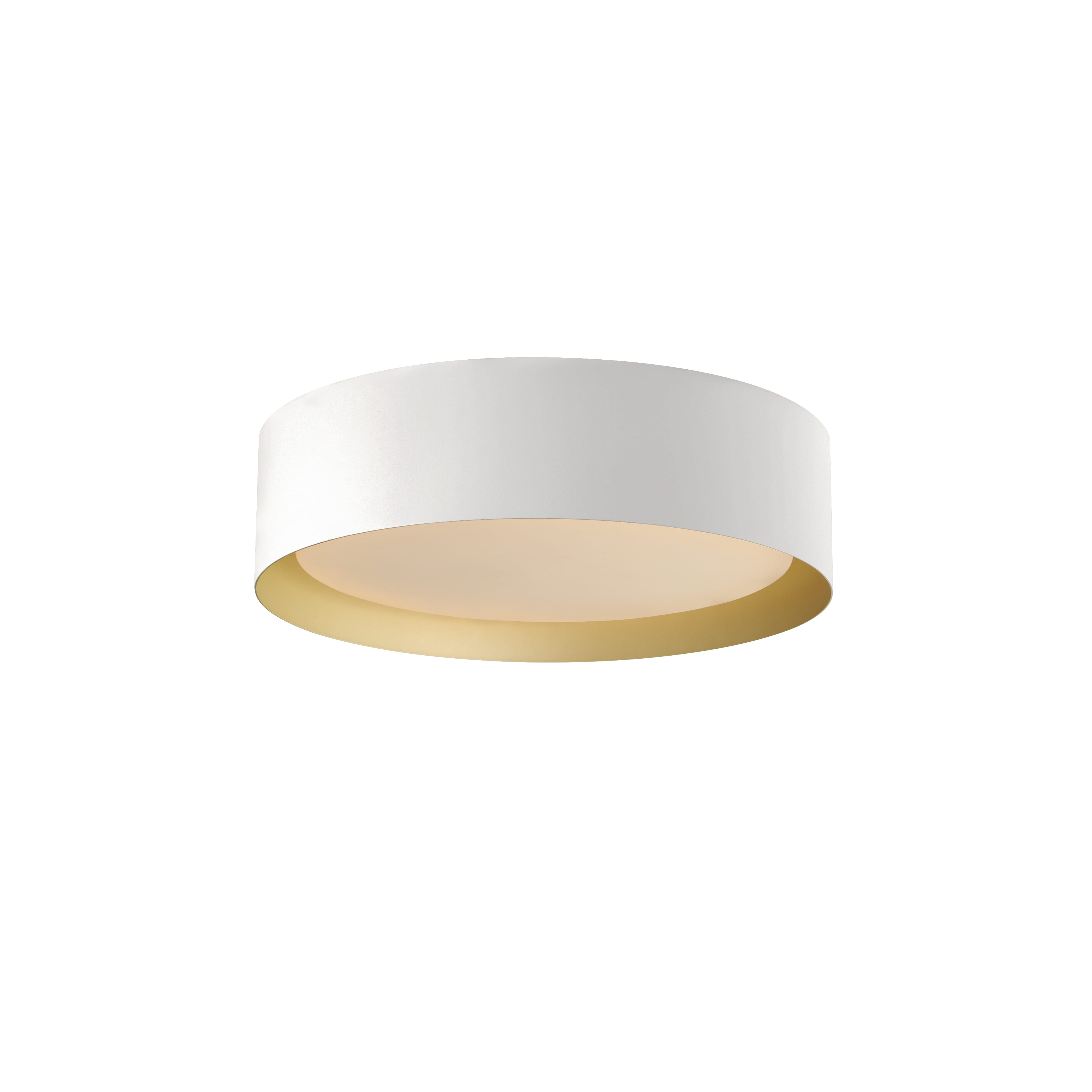 ET2 Lighting Echo 1-Light Flush Mount in White with Gold
