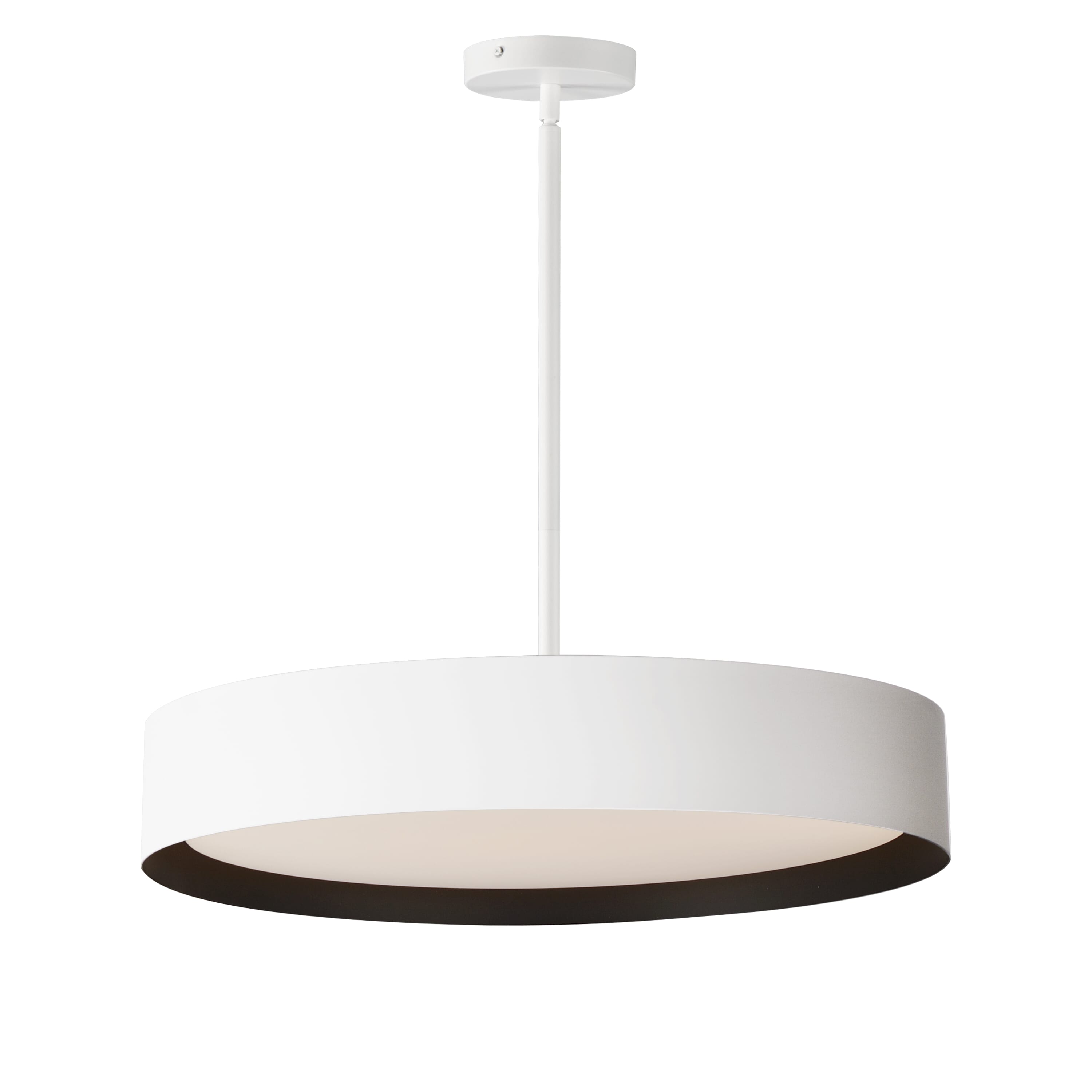 ET2 Lighting Echo 1-Light Single Pendant in White with Black