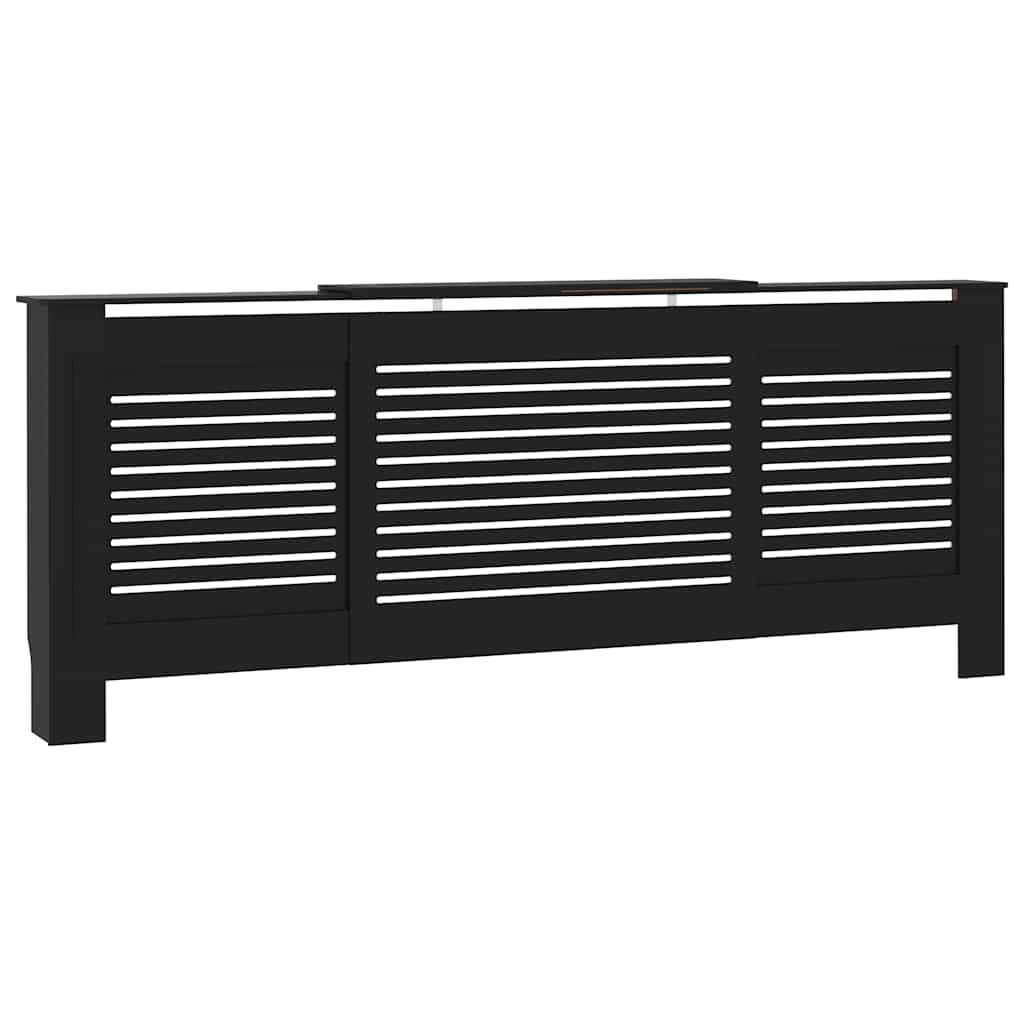 vidaXL MDF Radiator Cover Black 80.7"