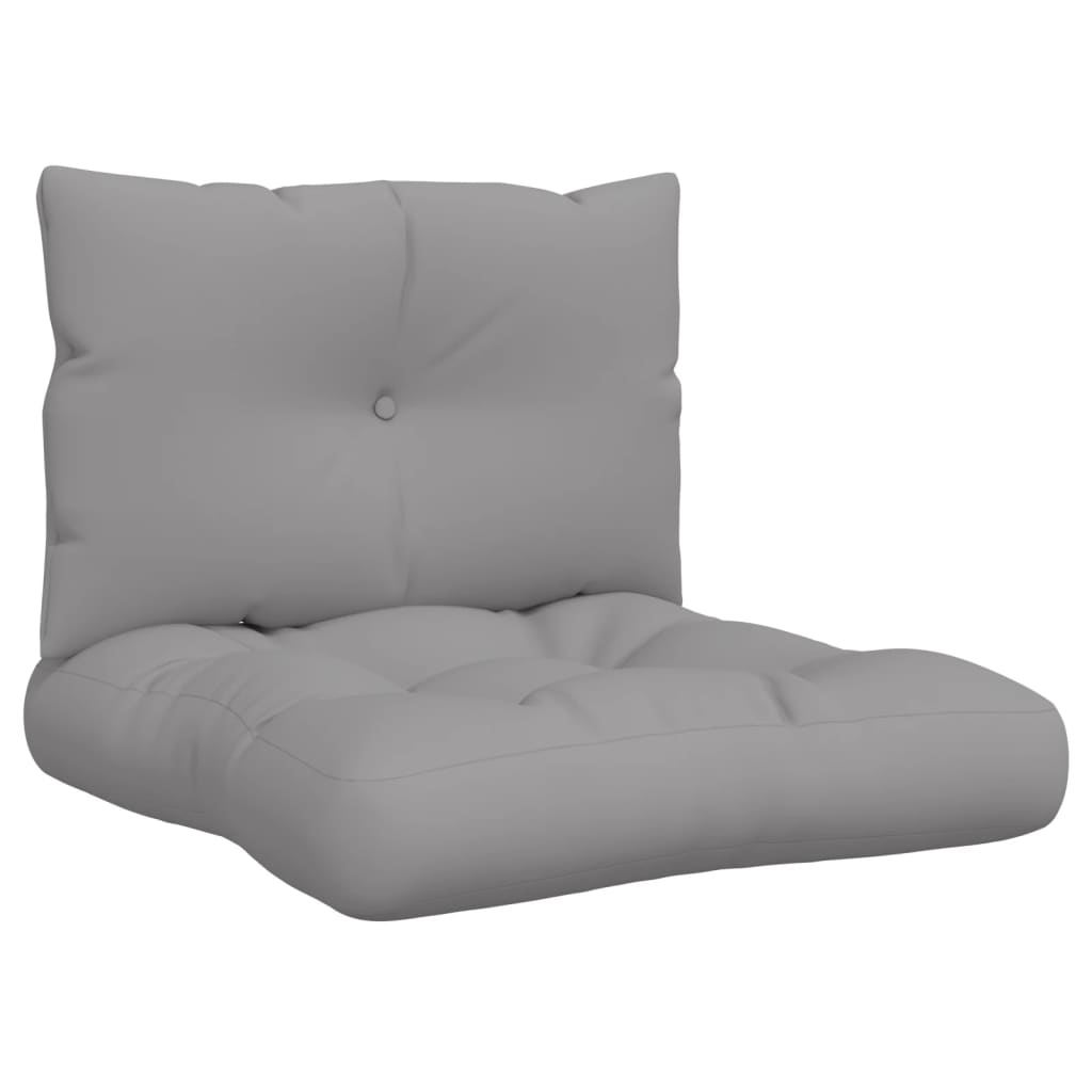 vidaXL Pallet Cushions 2 pcs Gray Fabric