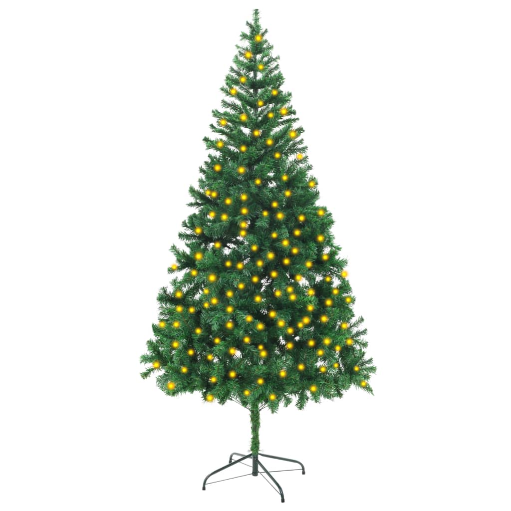 vidaXL Artificial Pre-lit Christmas Tree 82.7" 910 Branches