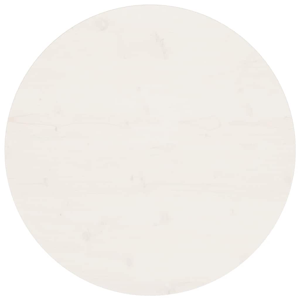 vidaXL Table Top White Ã27.6"x1" Solid Wood Pine